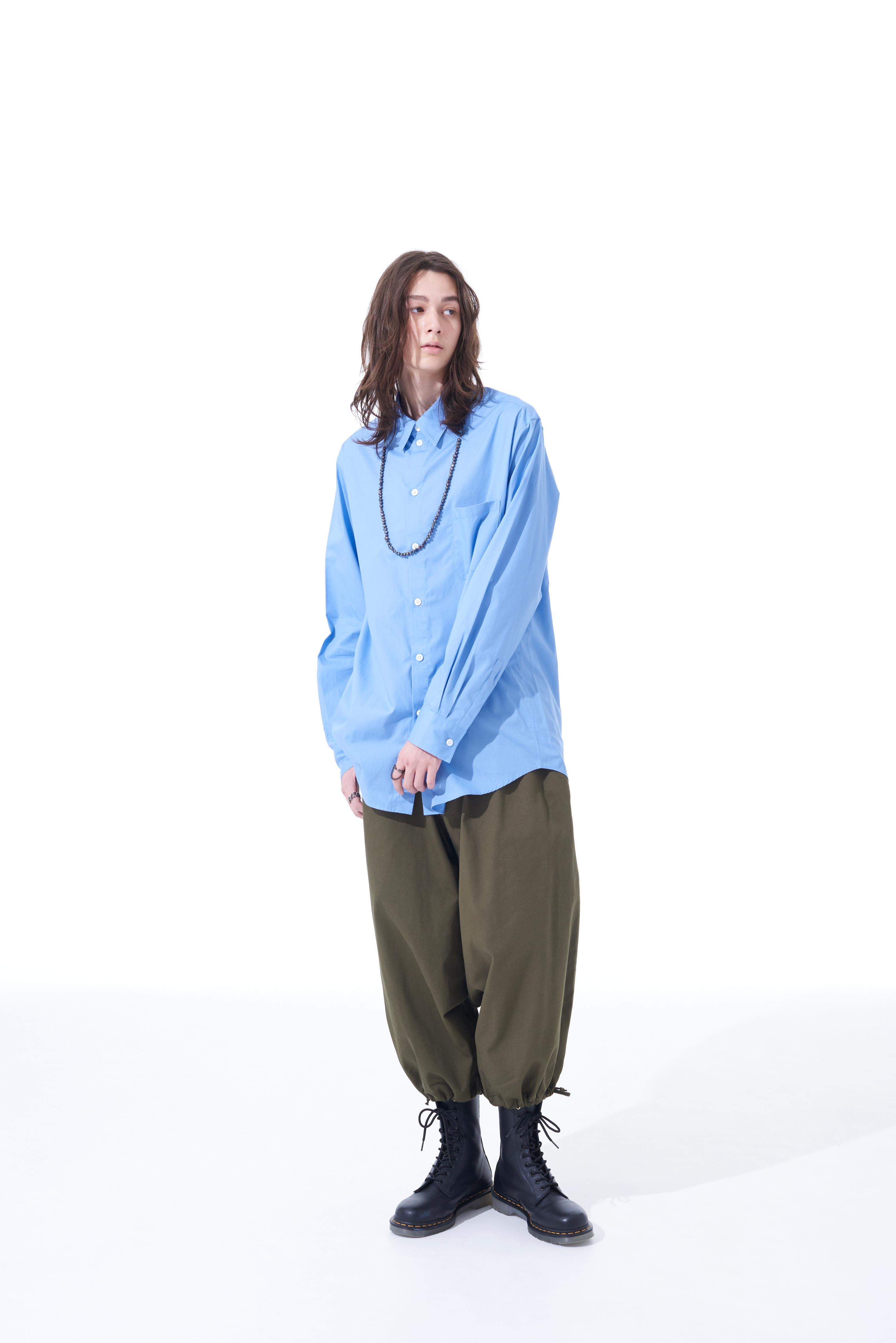 40S BROAD REGULAR COLLAR LOOSE FIT SHIRT(M Sax Blue): S'YTE｜THE 