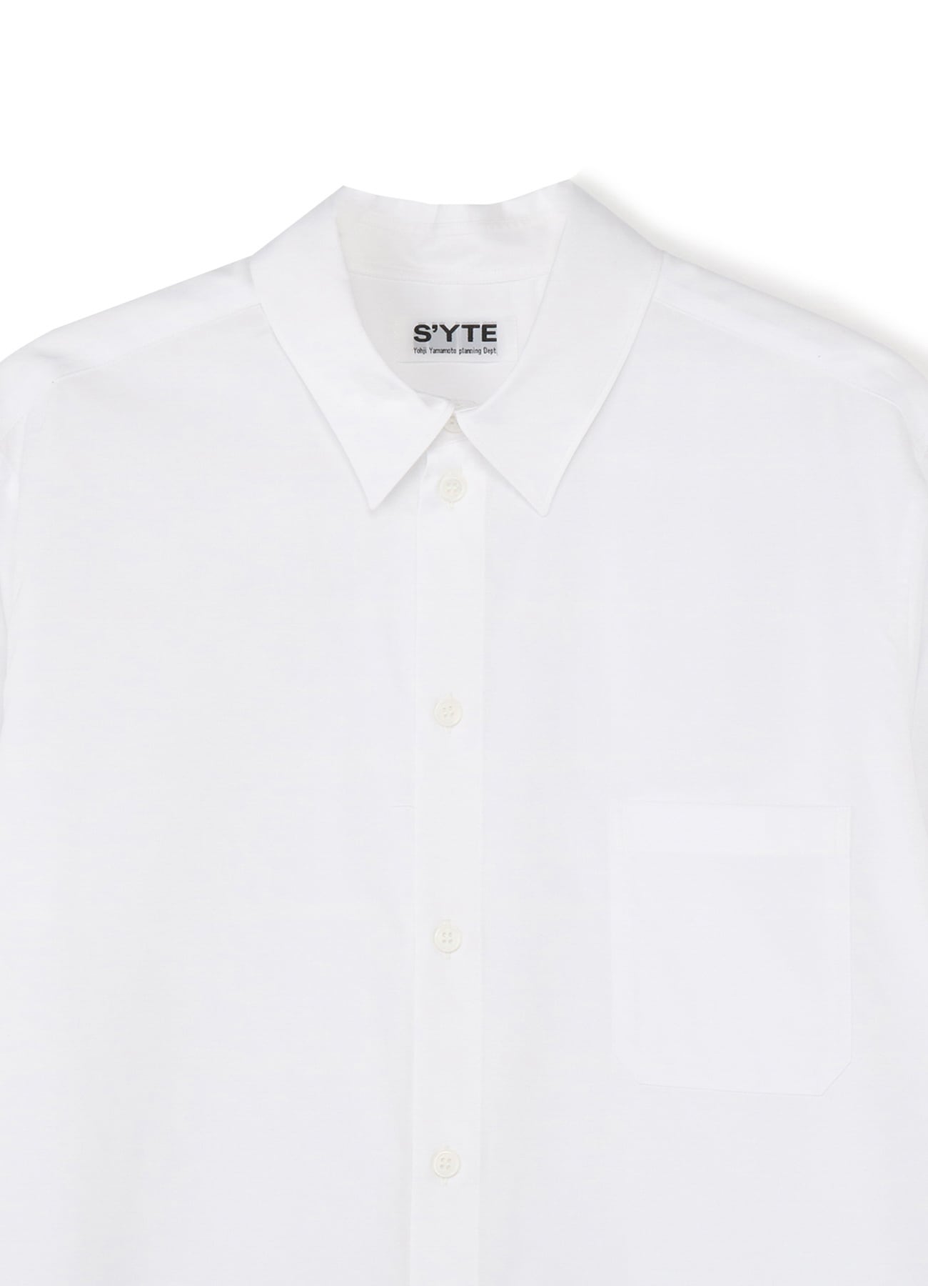 100/2 BROAD REGULAR COLLAR LOOSE FIT SHIRT(M White): S'YTE｜THE