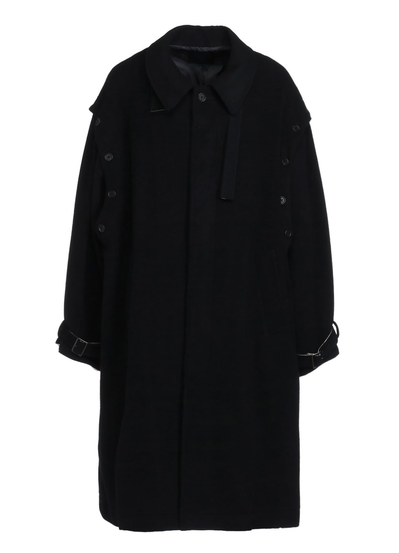 W/TOP MOSSA FLY FRONT LONG COAT WITH REMOVABLE SLEEVES