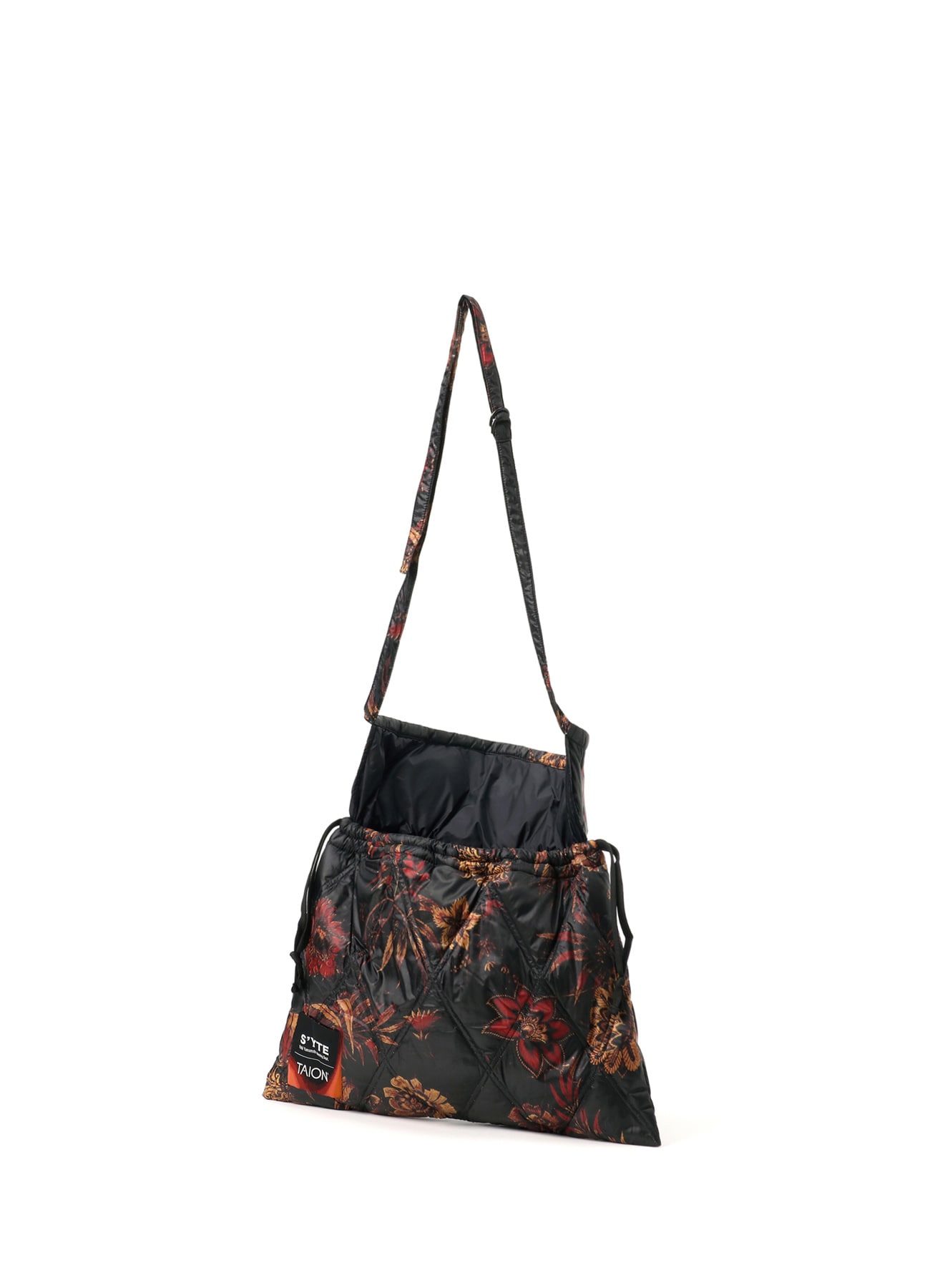 【S'YTE x TAION】Collaboration Collection FLORAL PATTERN QUILTED DOWN APRON BAG