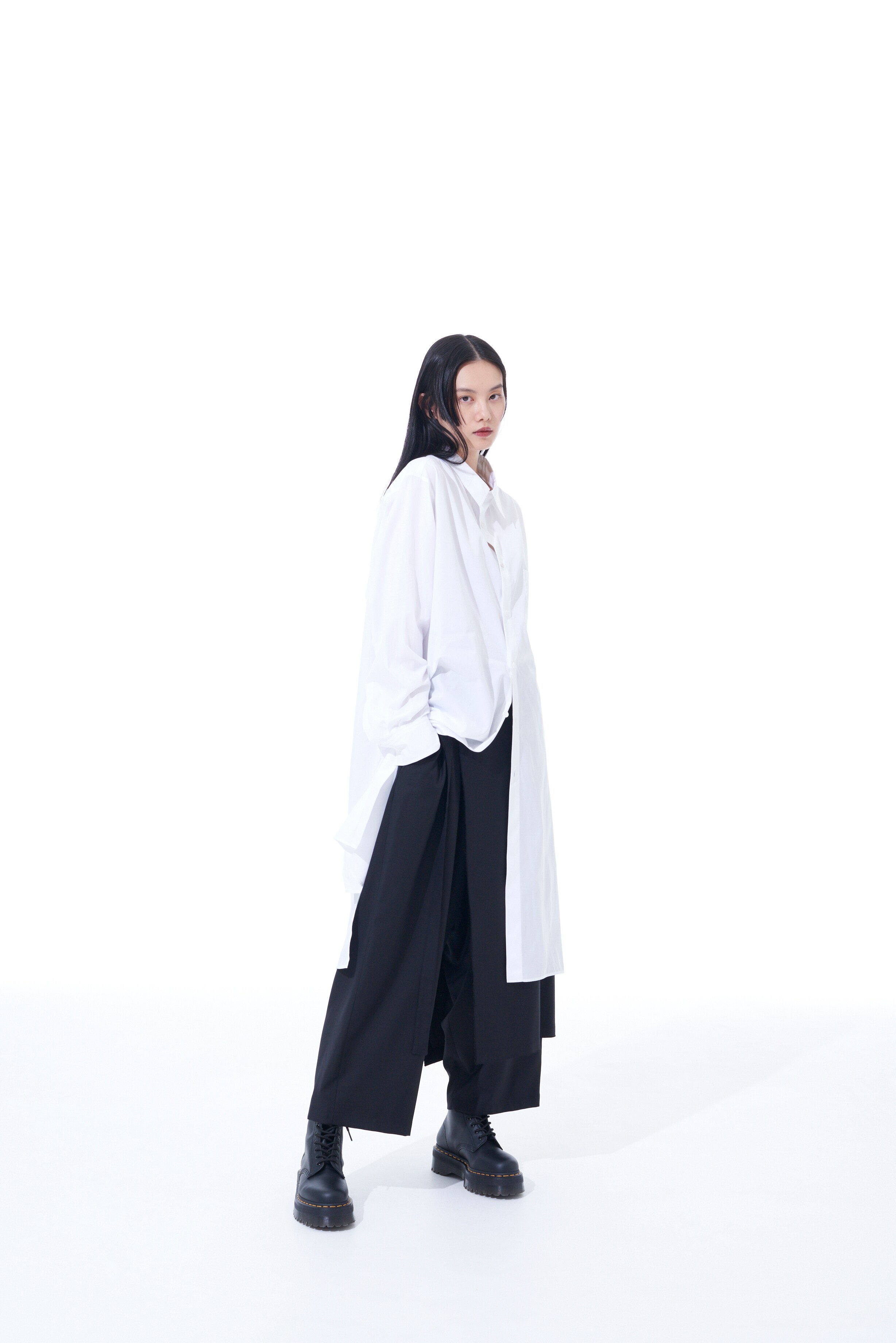 T/W GABARDINE LEFT WRAP PANTS(M Black): S'YTE｜THE SHOP YOHJI YAMAMOTO