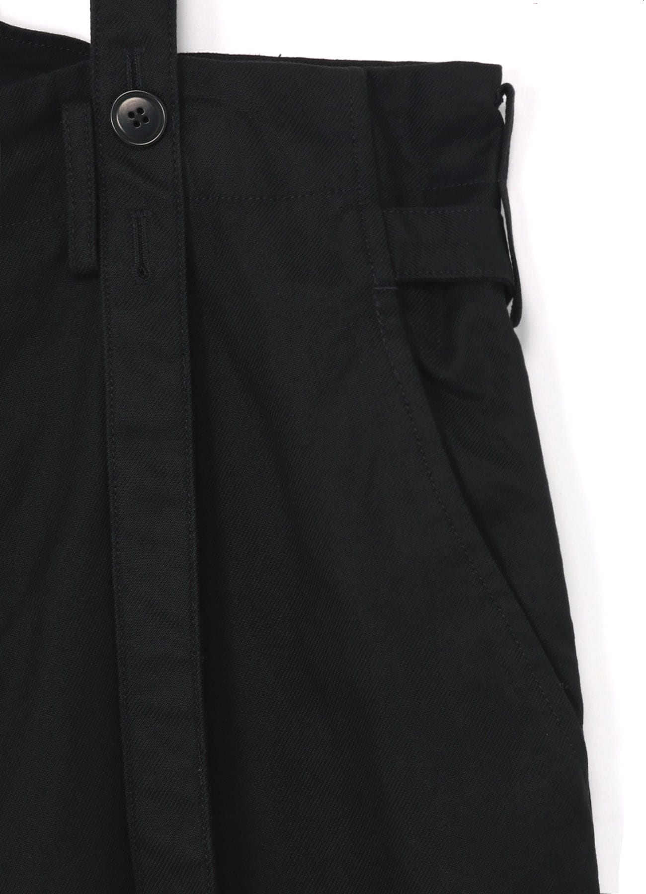 FRENCH WORKER SURGE SUSPENDER PANTS WITH HEM BUTTON DETAIL
