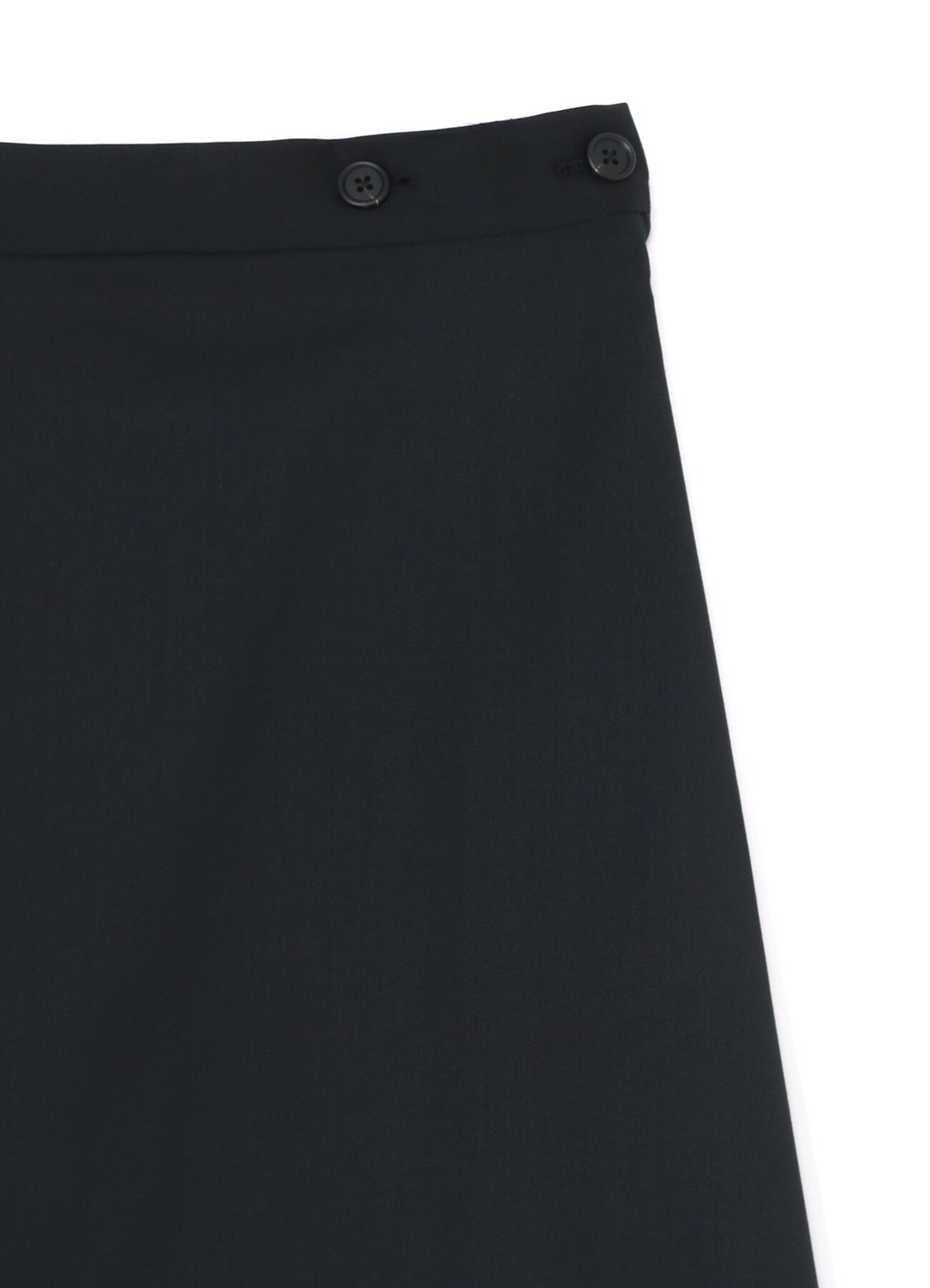 T/W GABARDINE WRAP SKIRT WITH ADJUSTABLE WAIST BELT(M Black): S