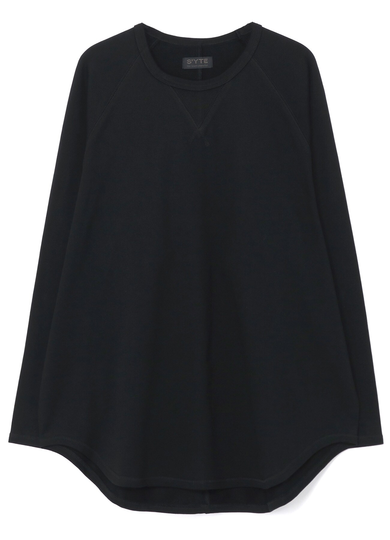 COTTON FLEECE BIG SILHOUETTE RAGLAN SLEEVELESS PULLOVER(M Black 