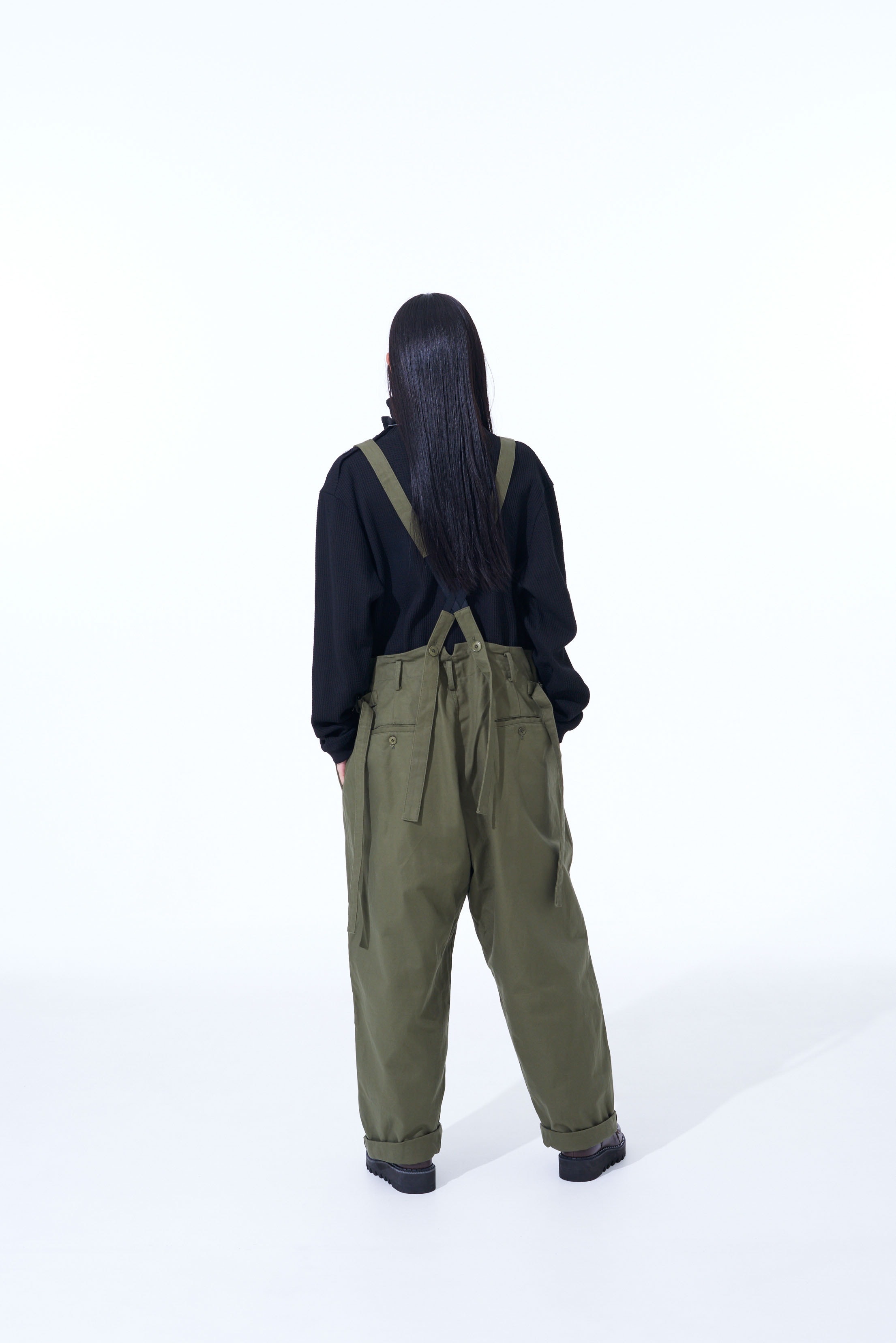 PE/COTTON WAFFLE-THERMAL HIGH NECK LONG SLEEVE T-SHIRT