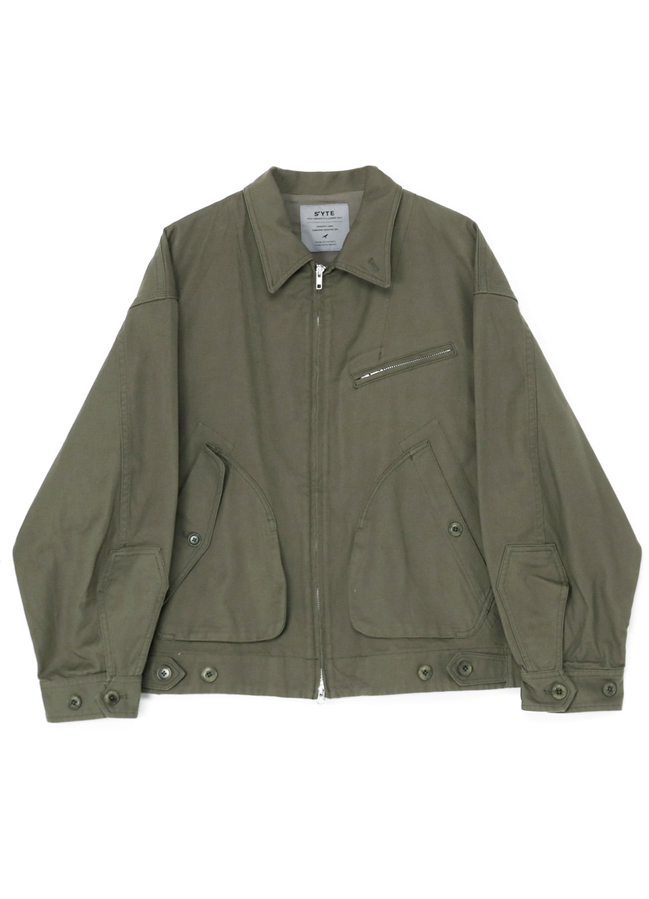 FRENCH WORKER SURGE WORK BLOUSON WITH ASYMMETRICAL OUT POCKETS(M 