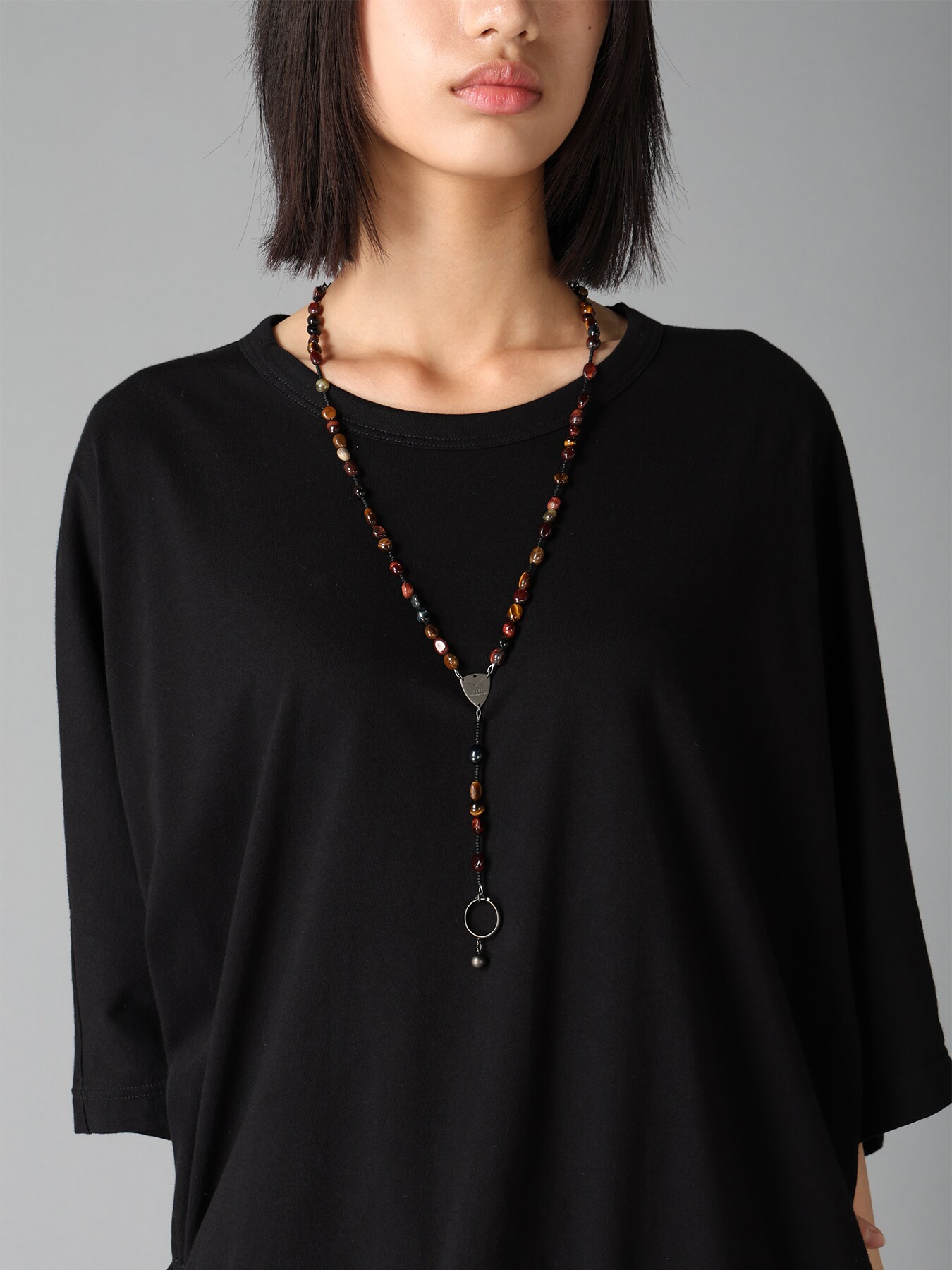 TIGER'S EYE ROSARY NECKLACE