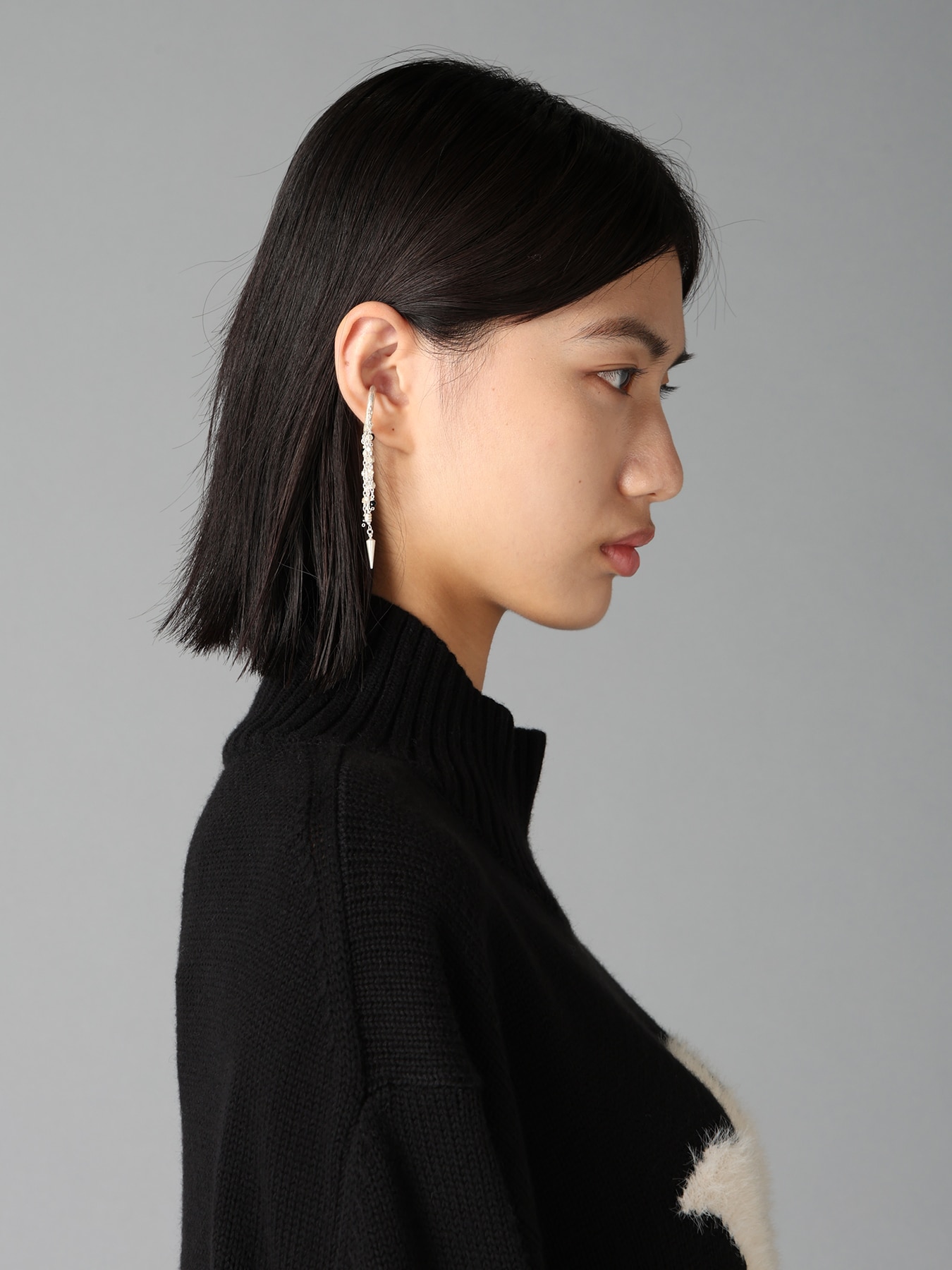 BEADED TASSEL EAR CUFF