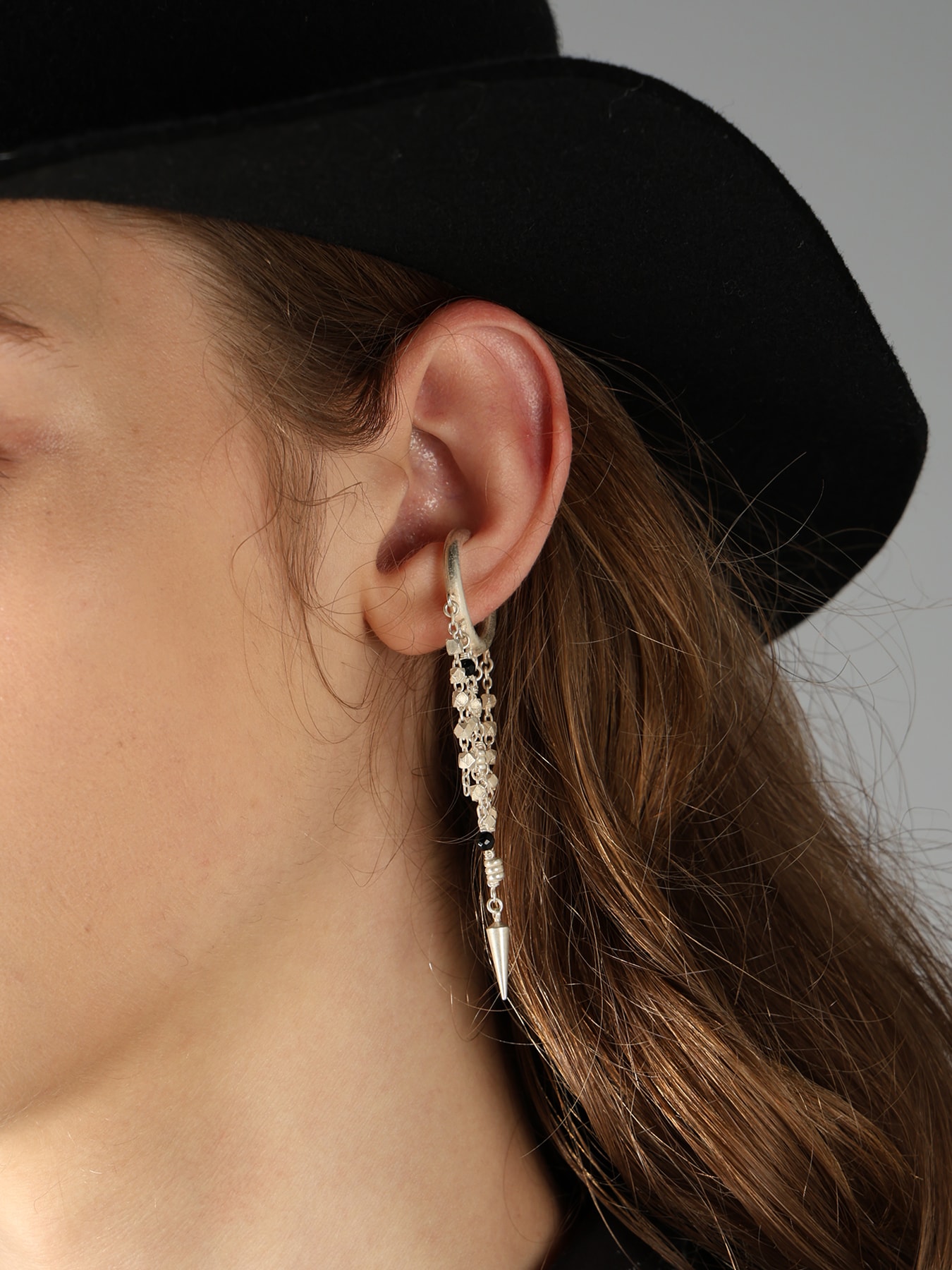 BEADED TASSEL EAR CUFF