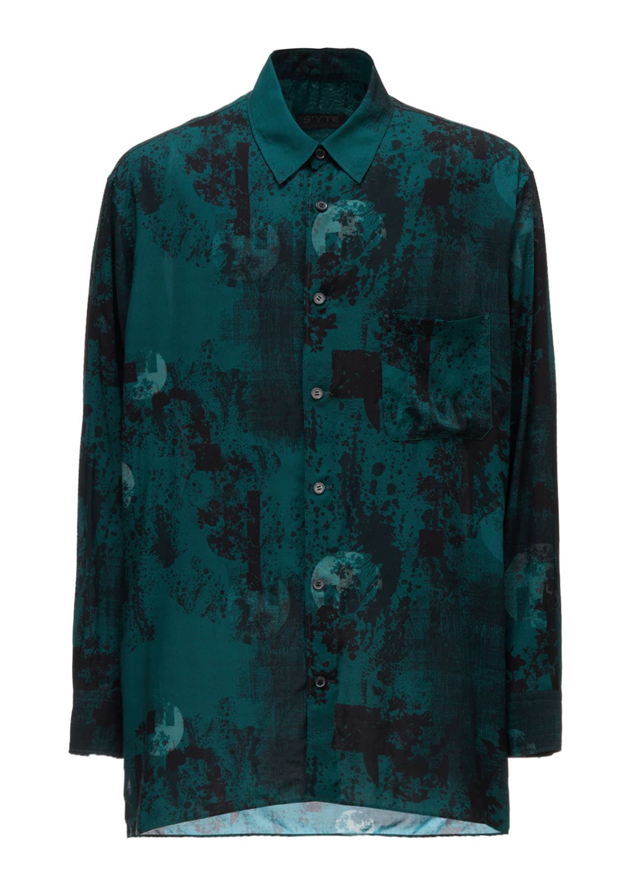 EMERALD PRINTED RAYON REGULAR SHIRT