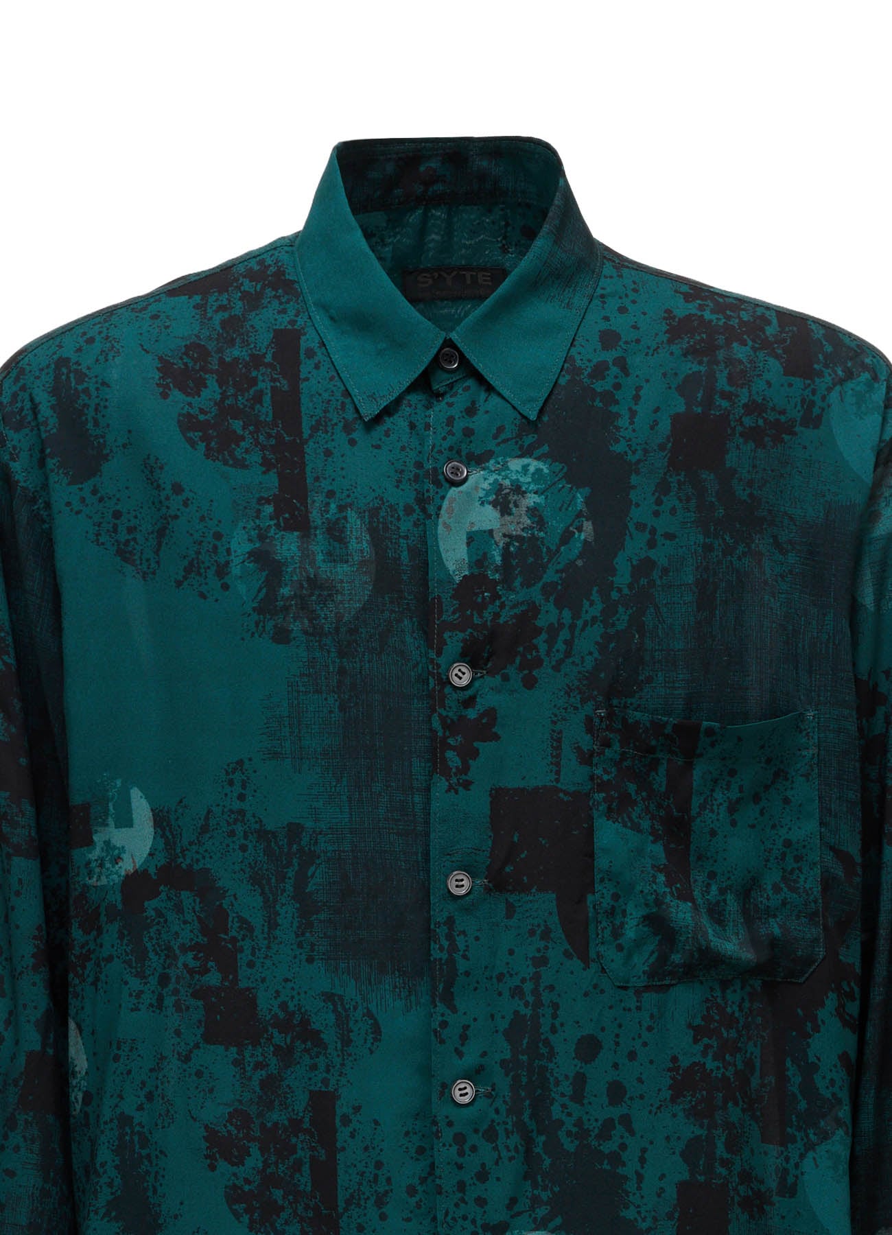 EMERALD PRINTED RAYON REGULAR SHIRT