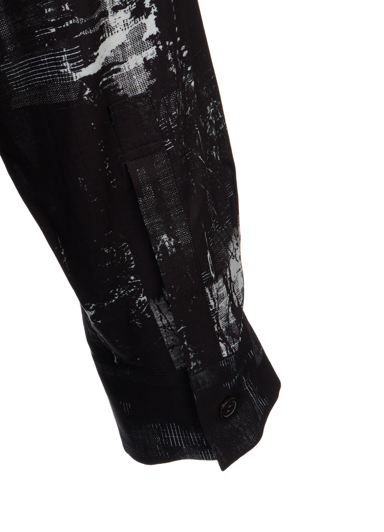 WITHERED BRANCH PRINT RAYON LONG REGULAR SHIRT