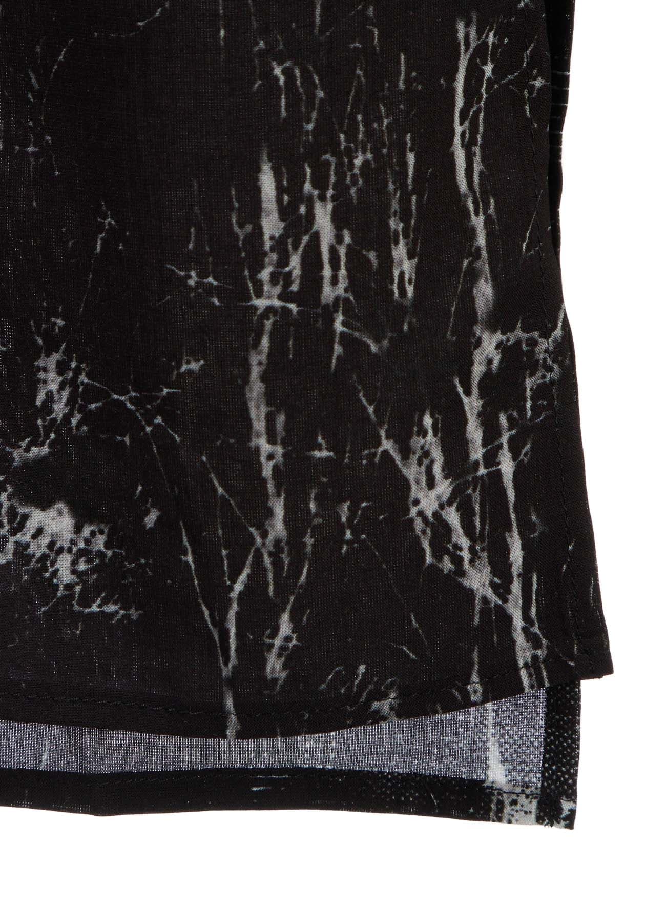 WITHERED BRANCH PRINT RAYON LONG REGULAR SHIRT