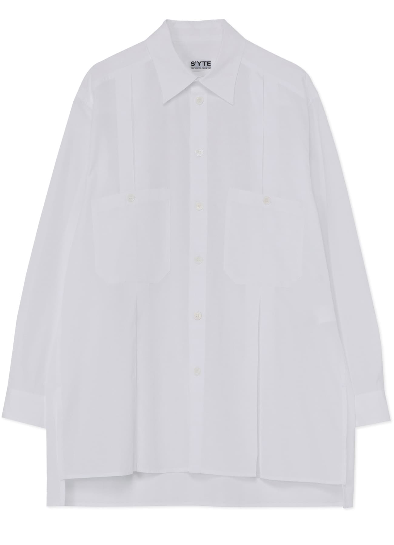 COTTON BROAD VERTICAL GUSSET SHIRTS(M White): S'YTE｜THE SHOP 
