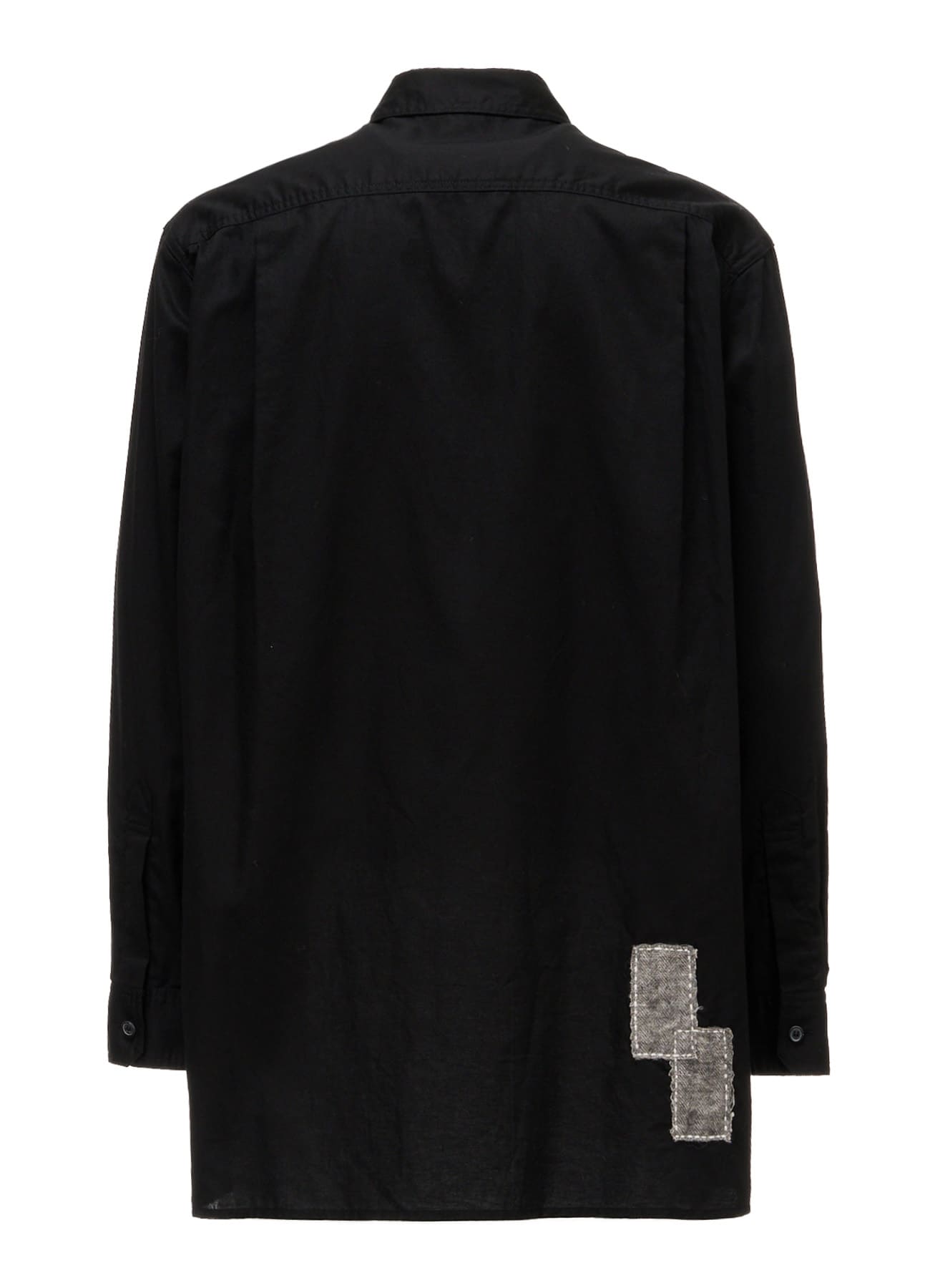 COTTON TWILL PATCHWORK ZIP-UP REGULAR SHIRT