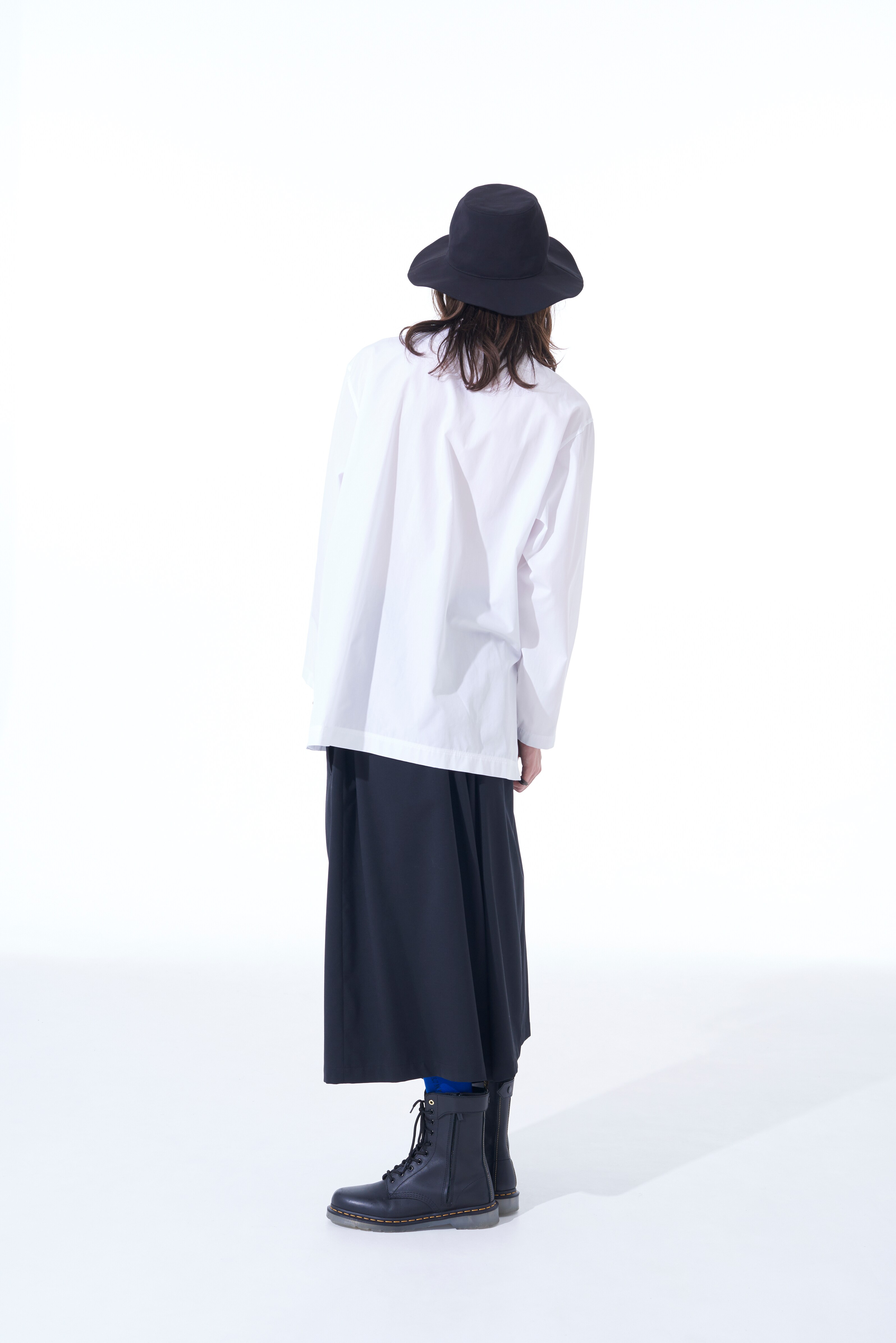 s'yte サイト 100／2 Broad China Length Shirt チャイナデザイン ロング 長袖シャツ ブラック UQ‐B05‐080