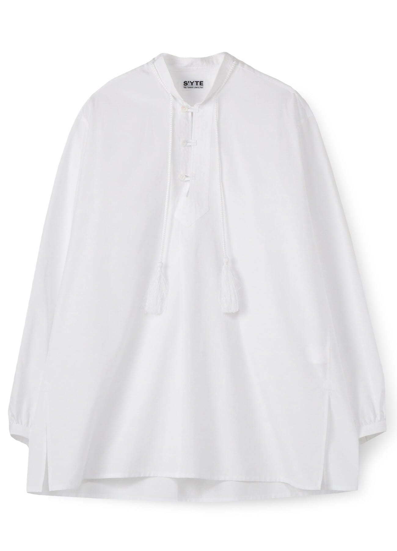 100/2 BROAD COTTON TASSEL SHIRT(M White): S'YTE｜THE SHOP YOHJI