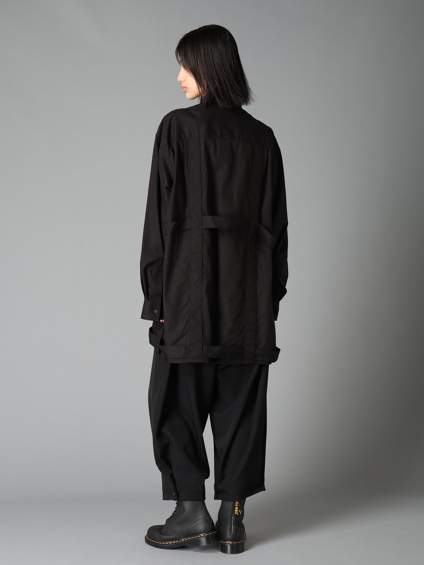 100/2 COTTON BROAD BELT DETAIL BIG SHIRT