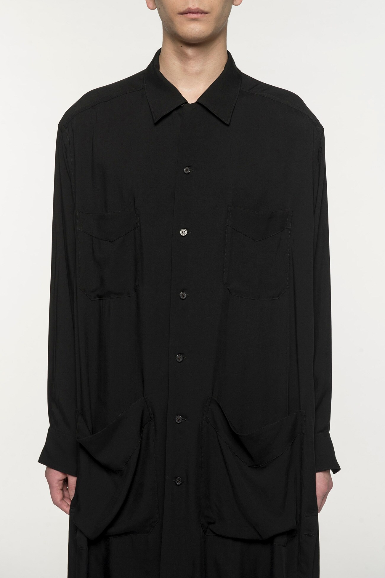 60s Ry/Span Twill Washer 4 Pocket Open Long Shirt