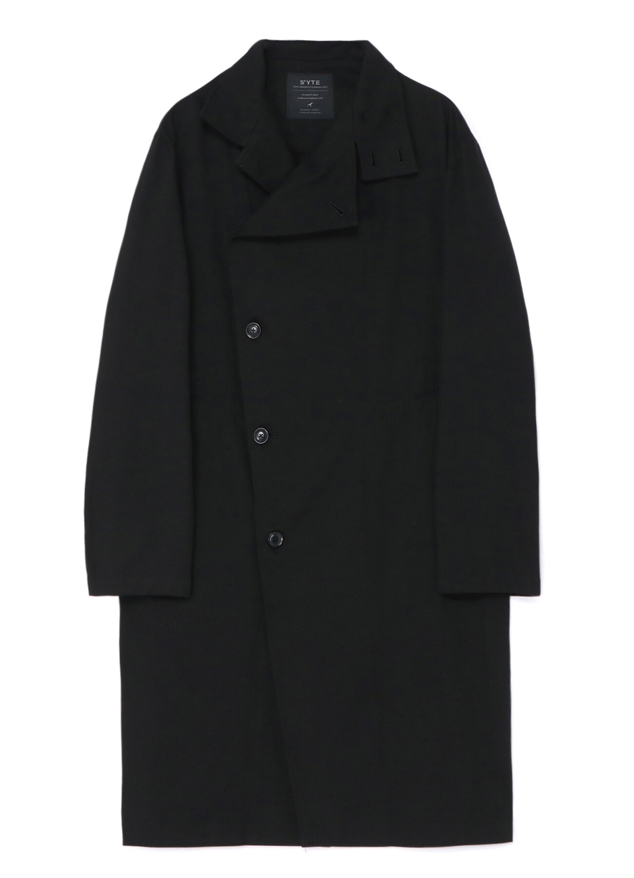 20/COTTON TWILL LONG COAT(M Black): S'YTE｜THE SHOP YOHJI YAMAMOTO