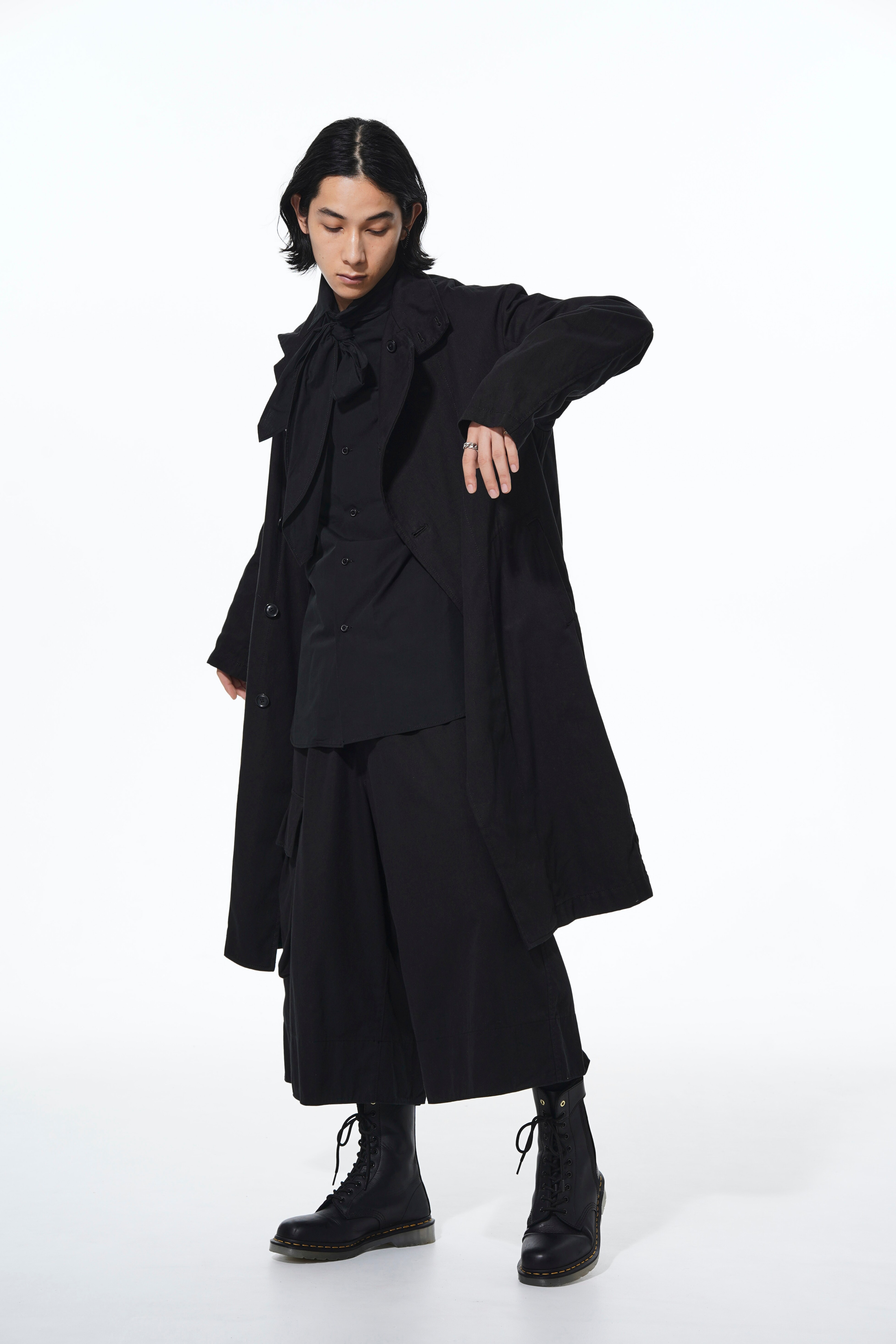 20/COTTON TWILL LONG COAT(M Black): S'YTE｜THE SHOP YOHJI YAMAMOTO