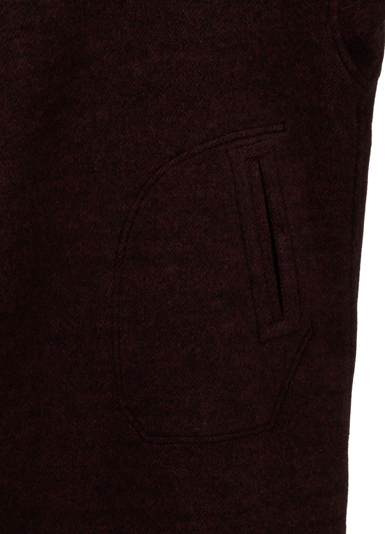 SOFT DOUBLE-WEAVE MELTON REVERSIBLE BUTTONLESS COAT
