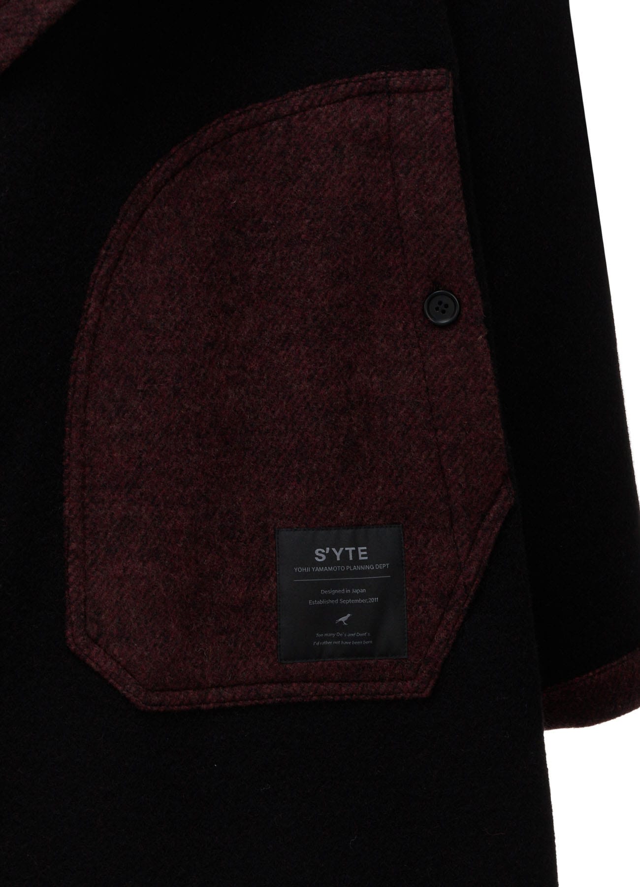 SOFT DOUBLE-WEAVE MELTON REVERSIBLE BUTTONLESS COAT