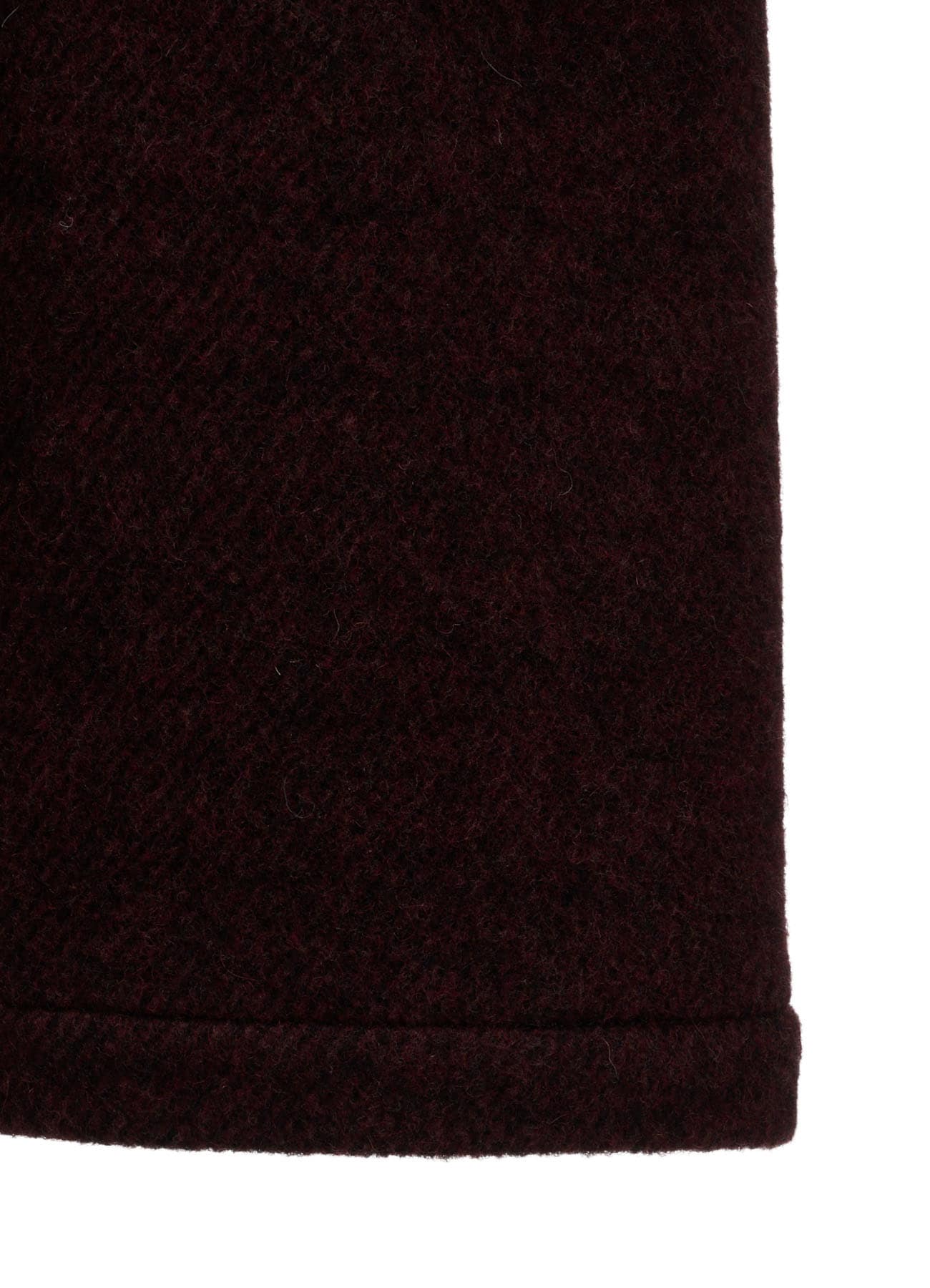 SOFT DOUBLE-WEAVE MELTON REVERSIBLE BUTTONLESS COAT