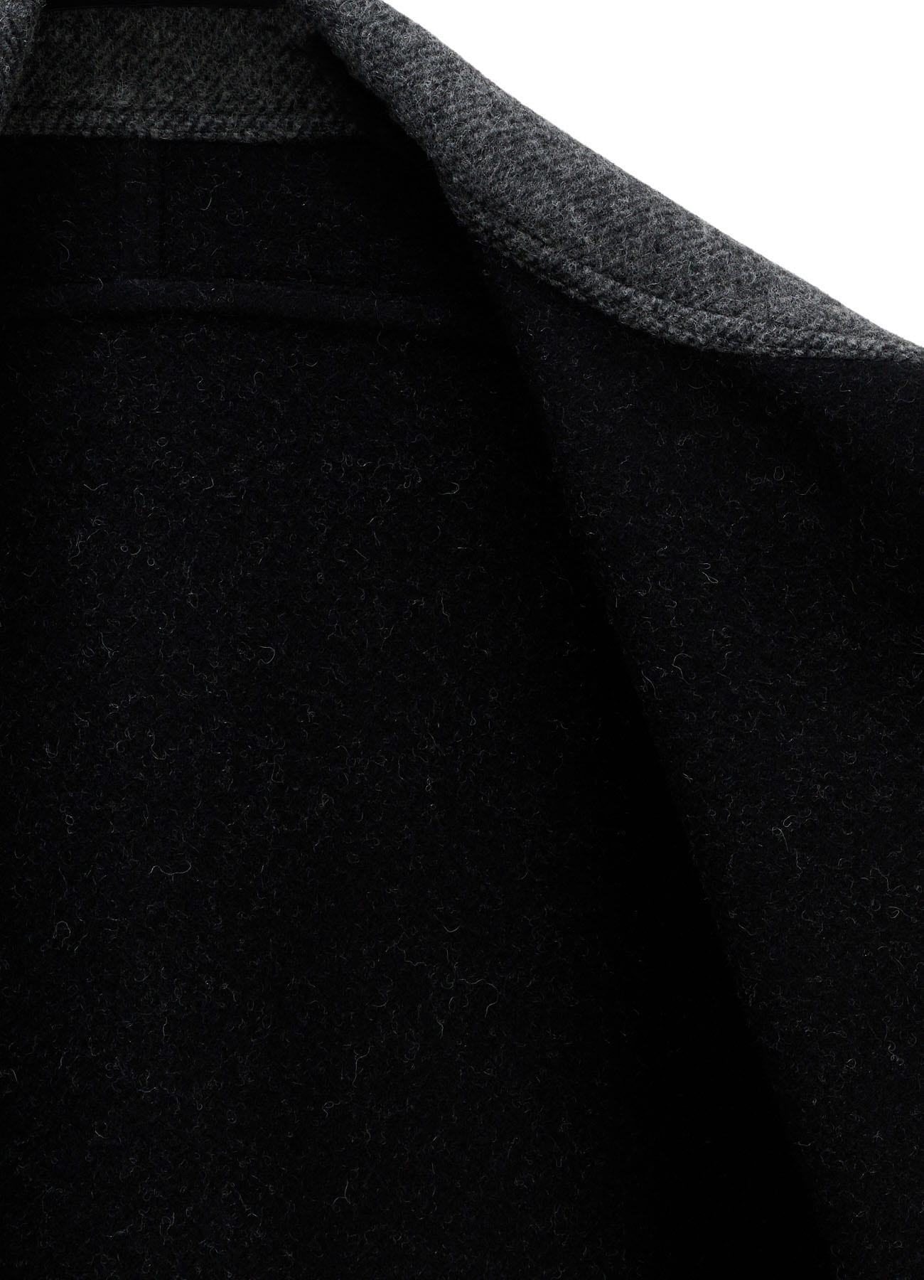 SOFT DOUBLE-WEAVE MELTON REVERSIBLE BUTTONLESS COAT