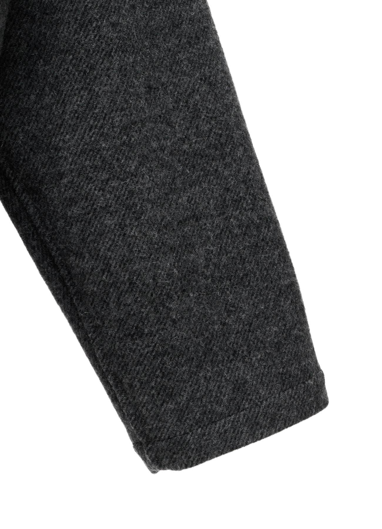 SOFT DOUBLE-WEAVE MELTON REVERSIBLE BUTTONLESS COAT