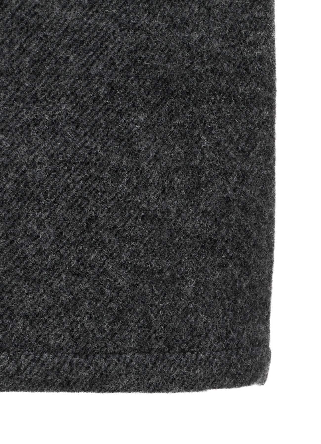 SOFT DOUBLE-WEAVE MELTON REVERSIBLE BUTTONLESS COAT