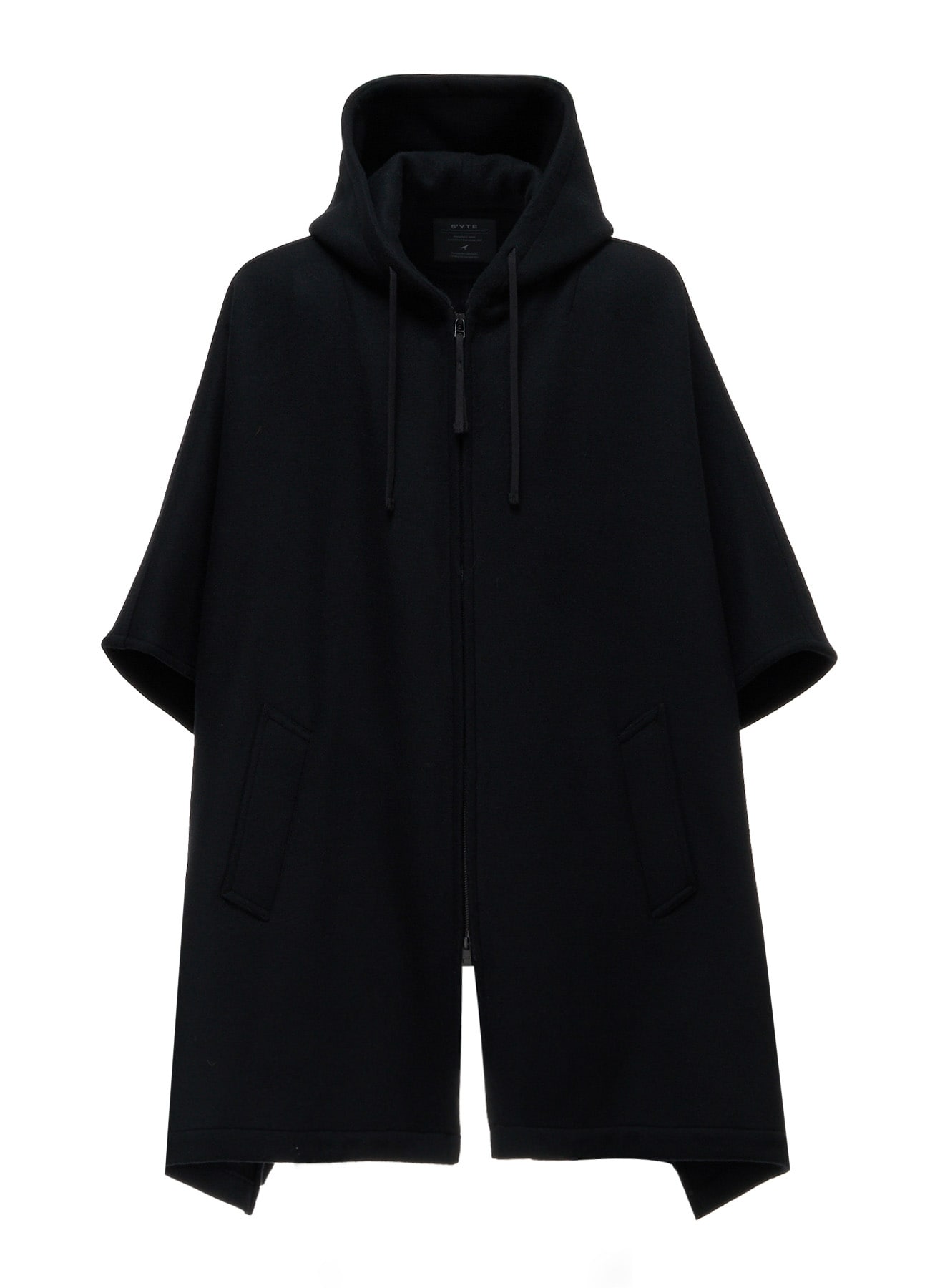 WOOL NYLON HOODED PONCHO