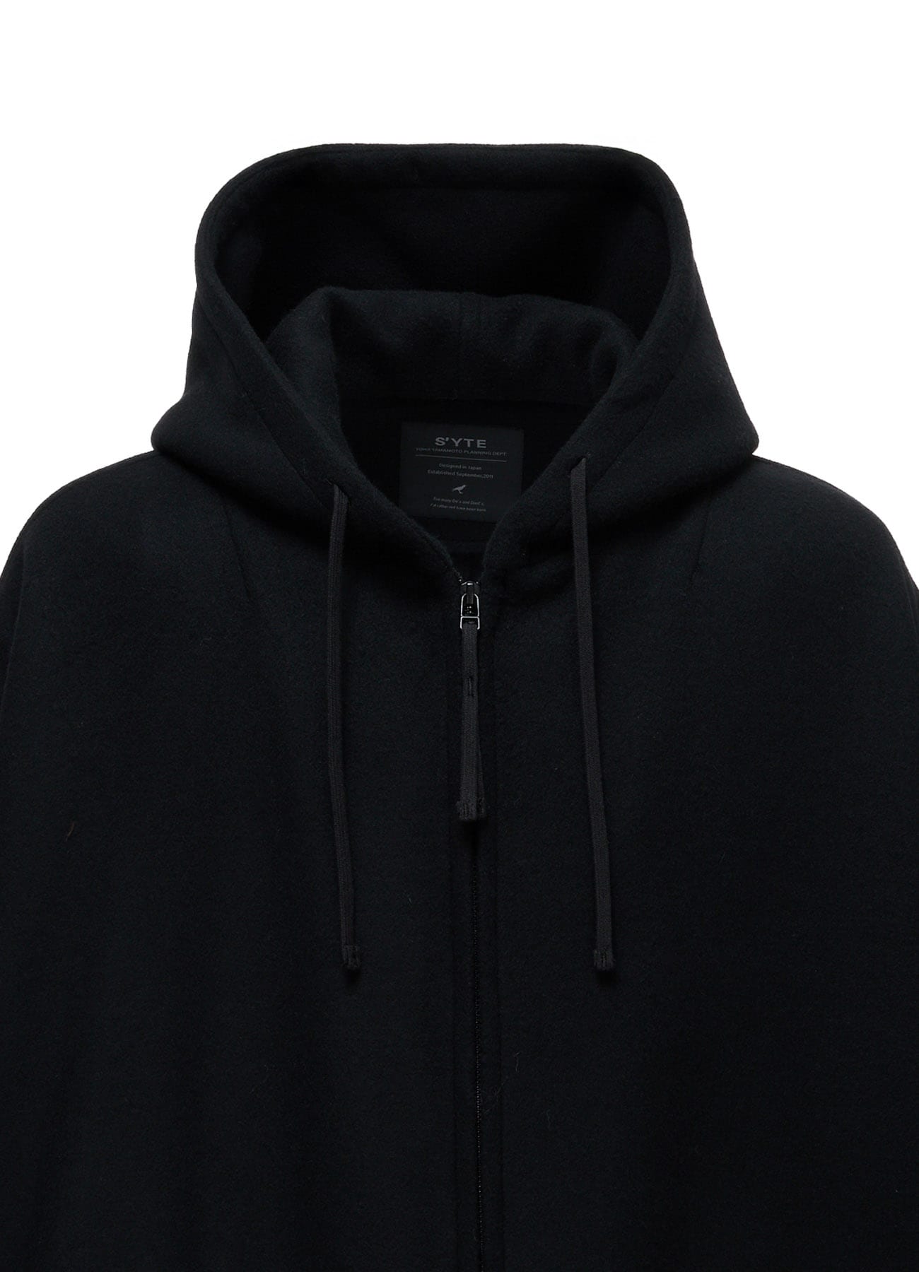 WOOL NYLON HOODED PONCHO