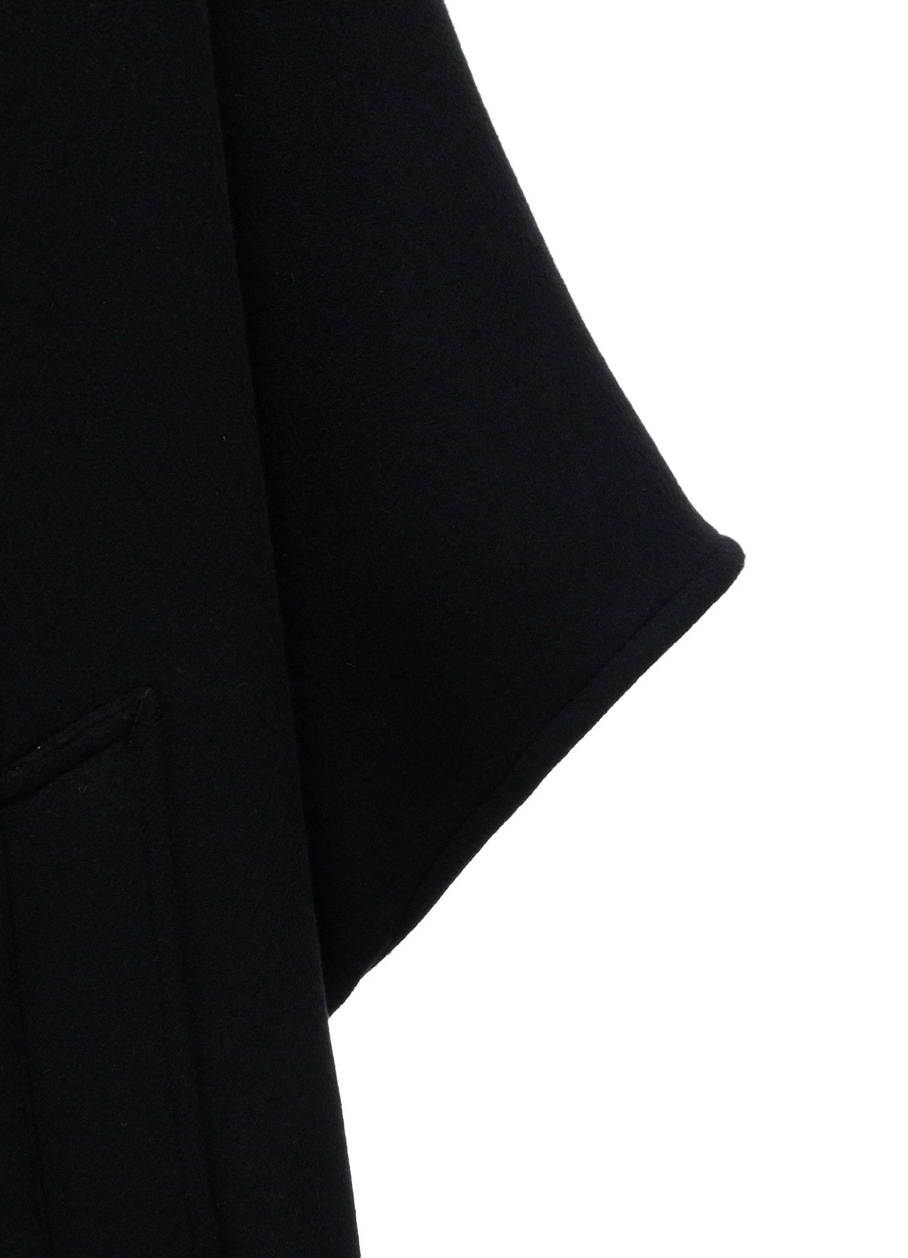 WOOL NYLON HOODED PONCHO