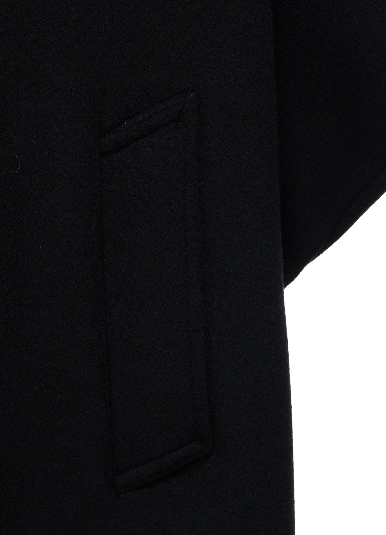 WOOL NYLON HOODED PONCHO