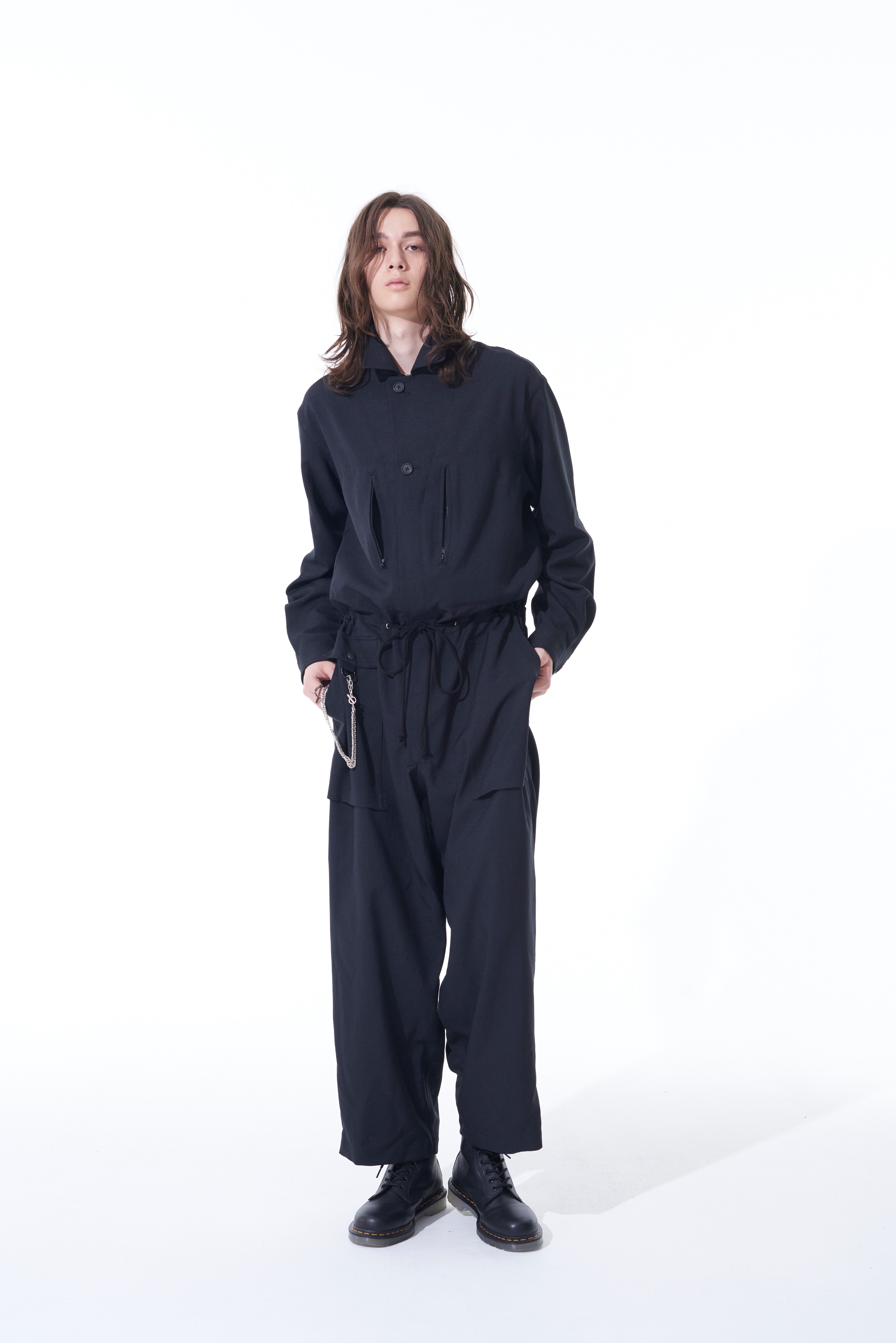 SHIWANOARU P/E STRETCH TWILL ALL-IN-ONE(M Black): S'YTE｜THE SHOP