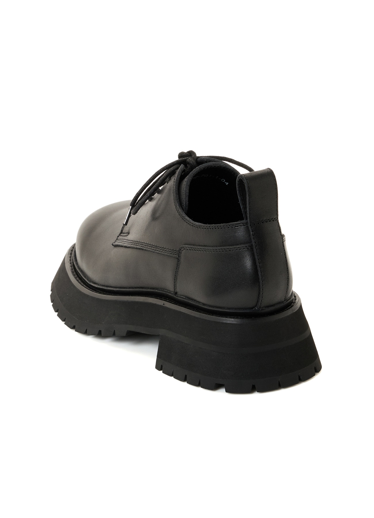 BULKY LEATHER ROUND TOE LACE-UP SHOES