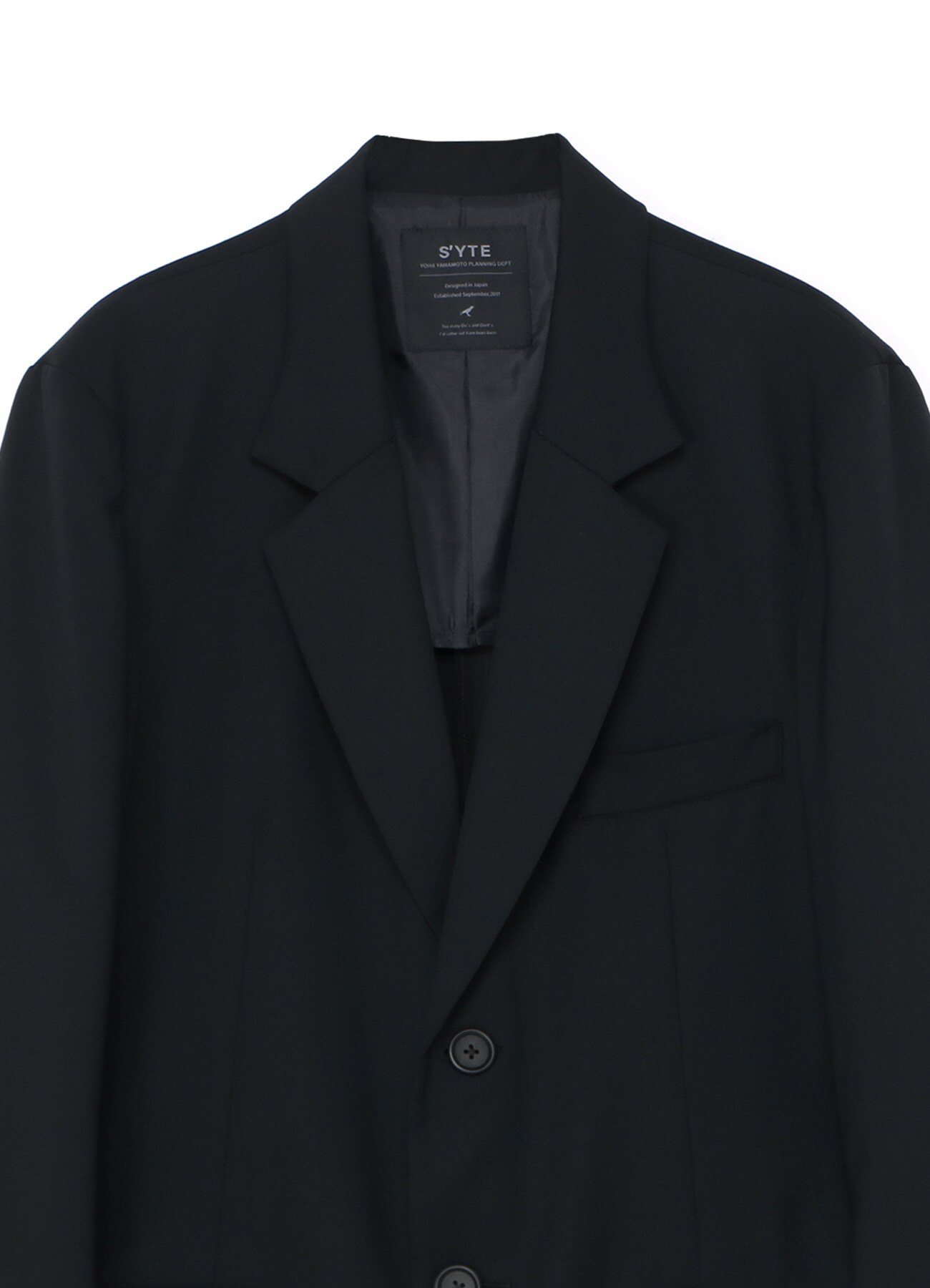 T/W GABARDINE GUSSETED HEM LONG JACKET(M Black): S'YTE｜THE SHOP