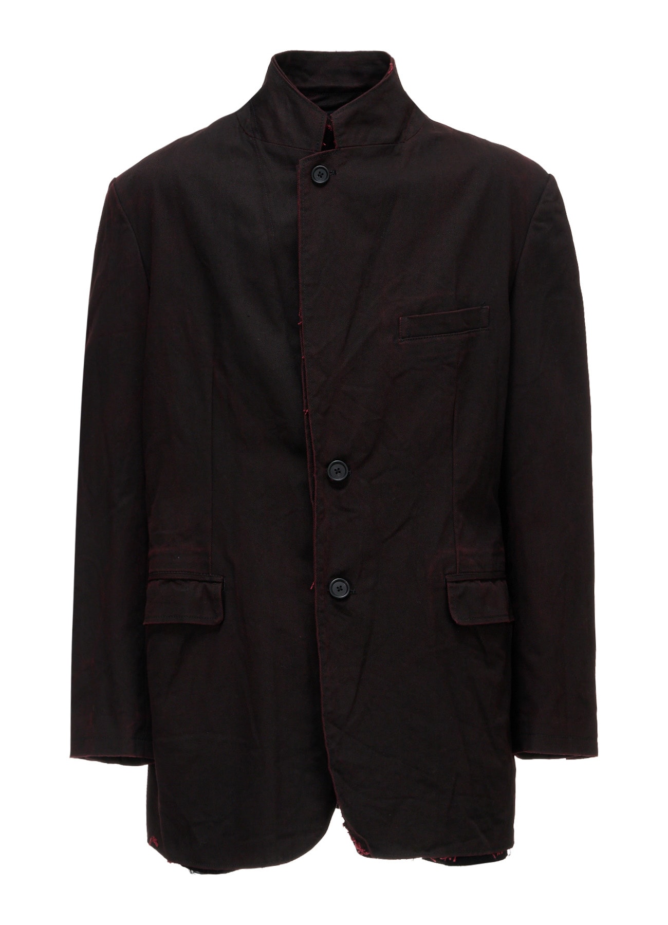 PIGMENT PRINT COTTON TWILL DOUBLE-LAPEL JACKET