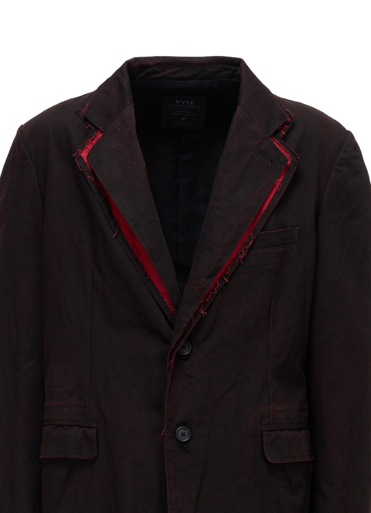 PIGMENT PRINT COTTON TWILL DOUBLE-LAPEL JACKET