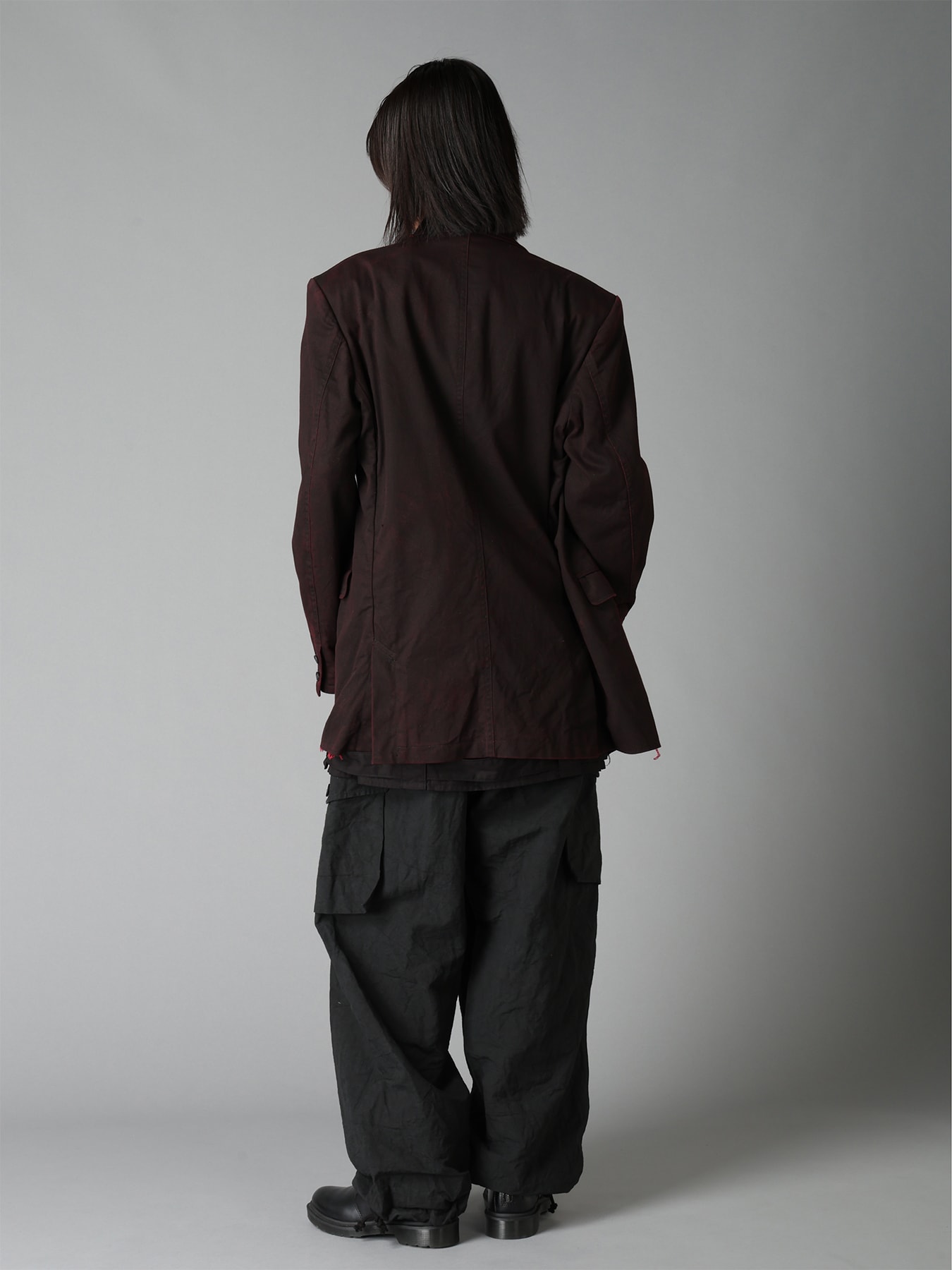 PIGMENT PRINT COTTON TWILL DOUBLE-LAPEL JACKET