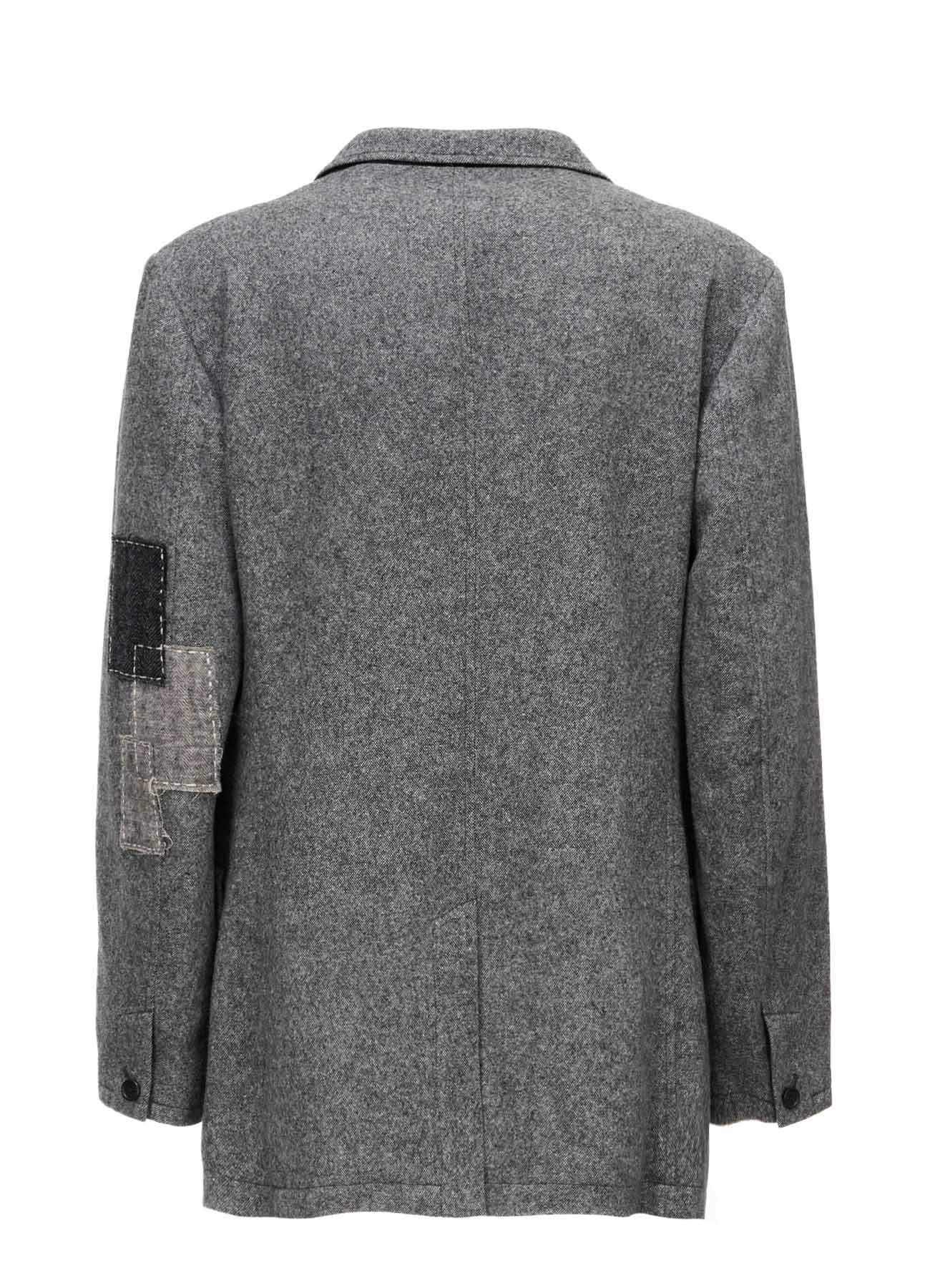 ECO WOOL EMBROIDERIED PATCH JACKET