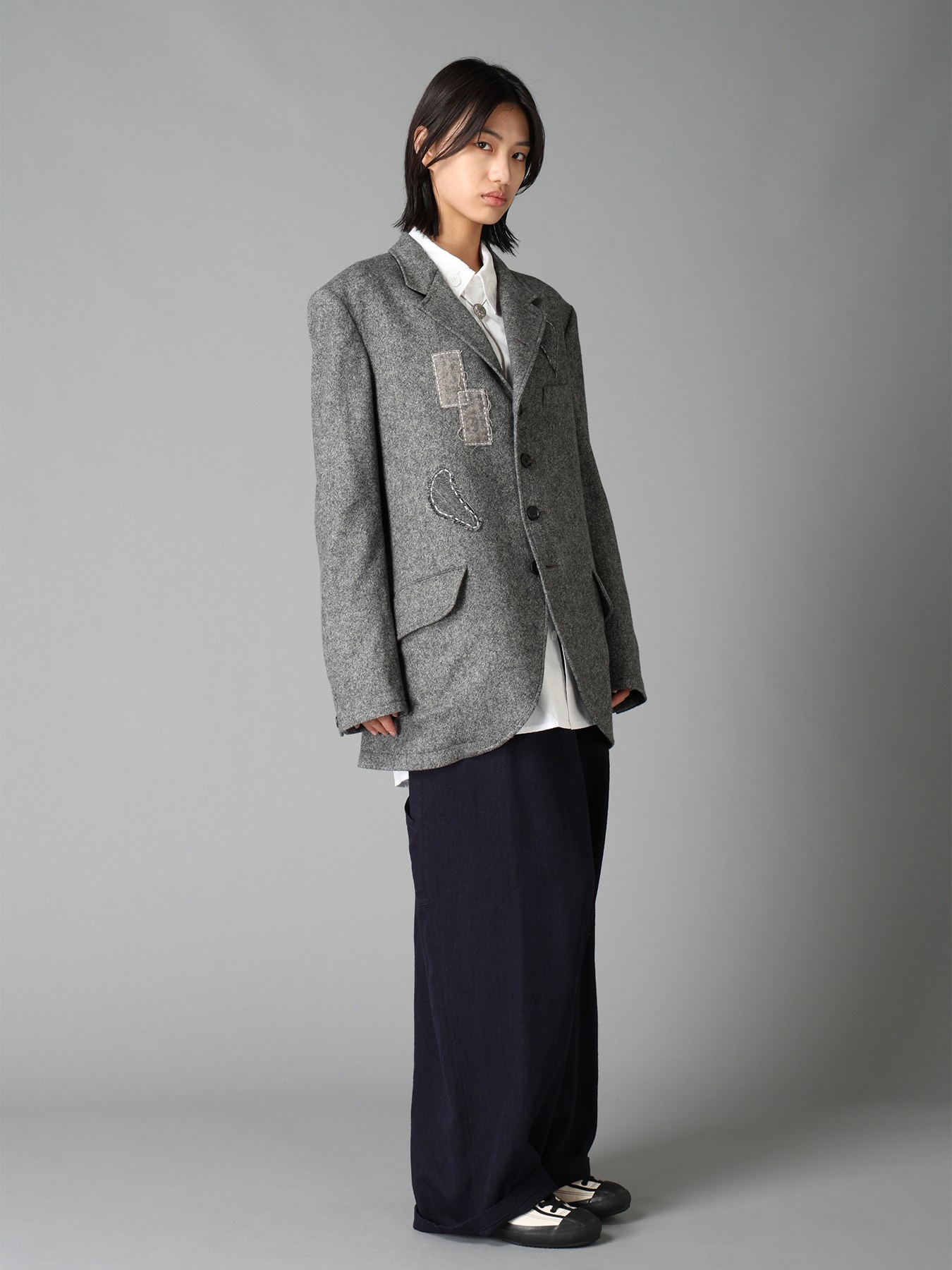 ECO WOOL EMBROIDERIED PATCH JACKET