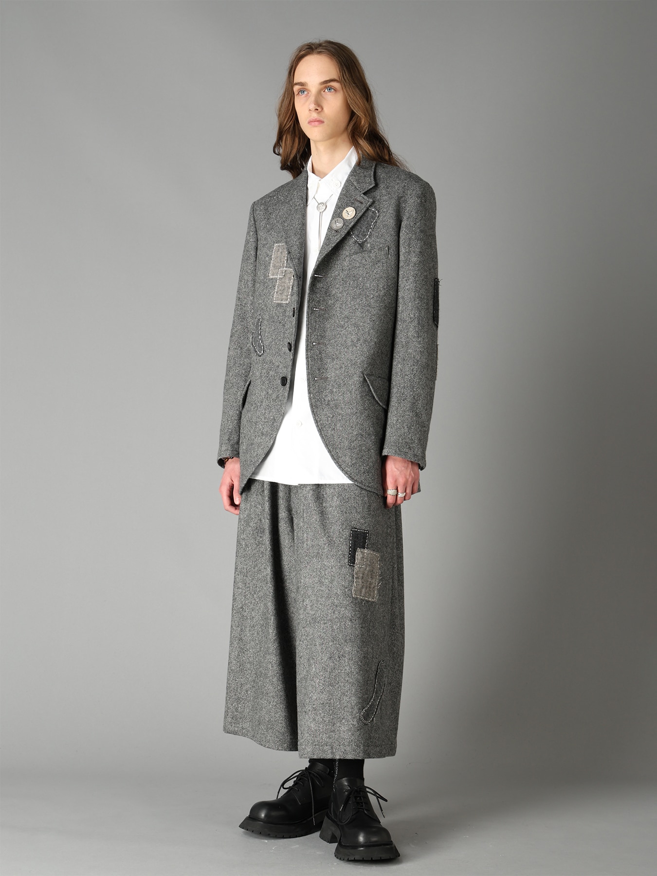 ECO WOOL EMBROIDERIED PATCH JACKET
