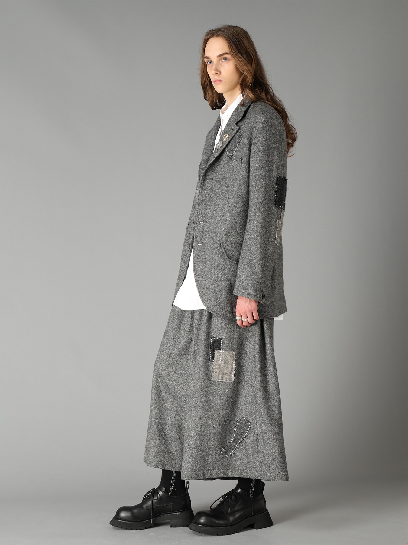 ECO WOOL EMBROIDERIED PATCH JACKET