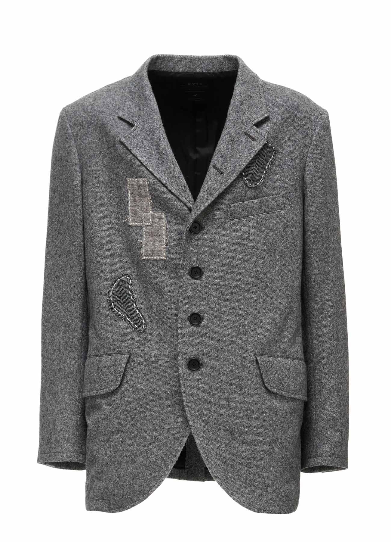 ECO WOOL EMBROIDERIED PATCH JACKET