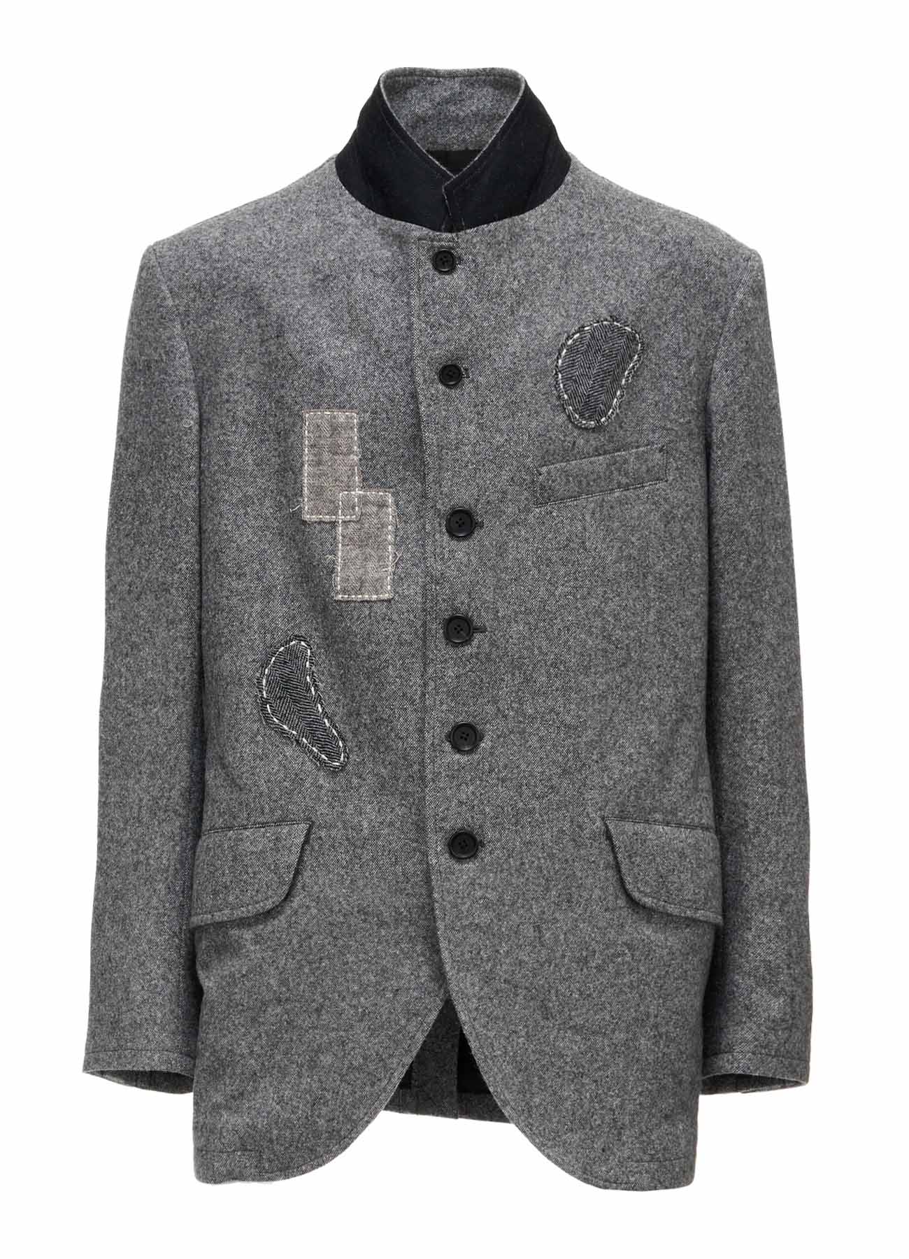 ECO WOOL EMBROIDERIED PATCH JACKET