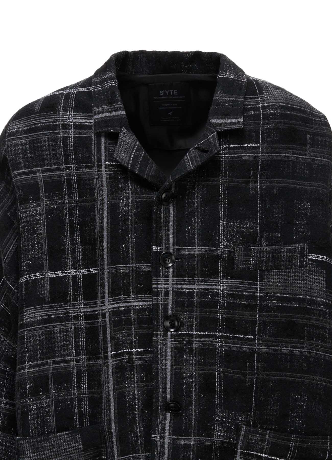 CHECK JACQUARD RAGLAN JACKET