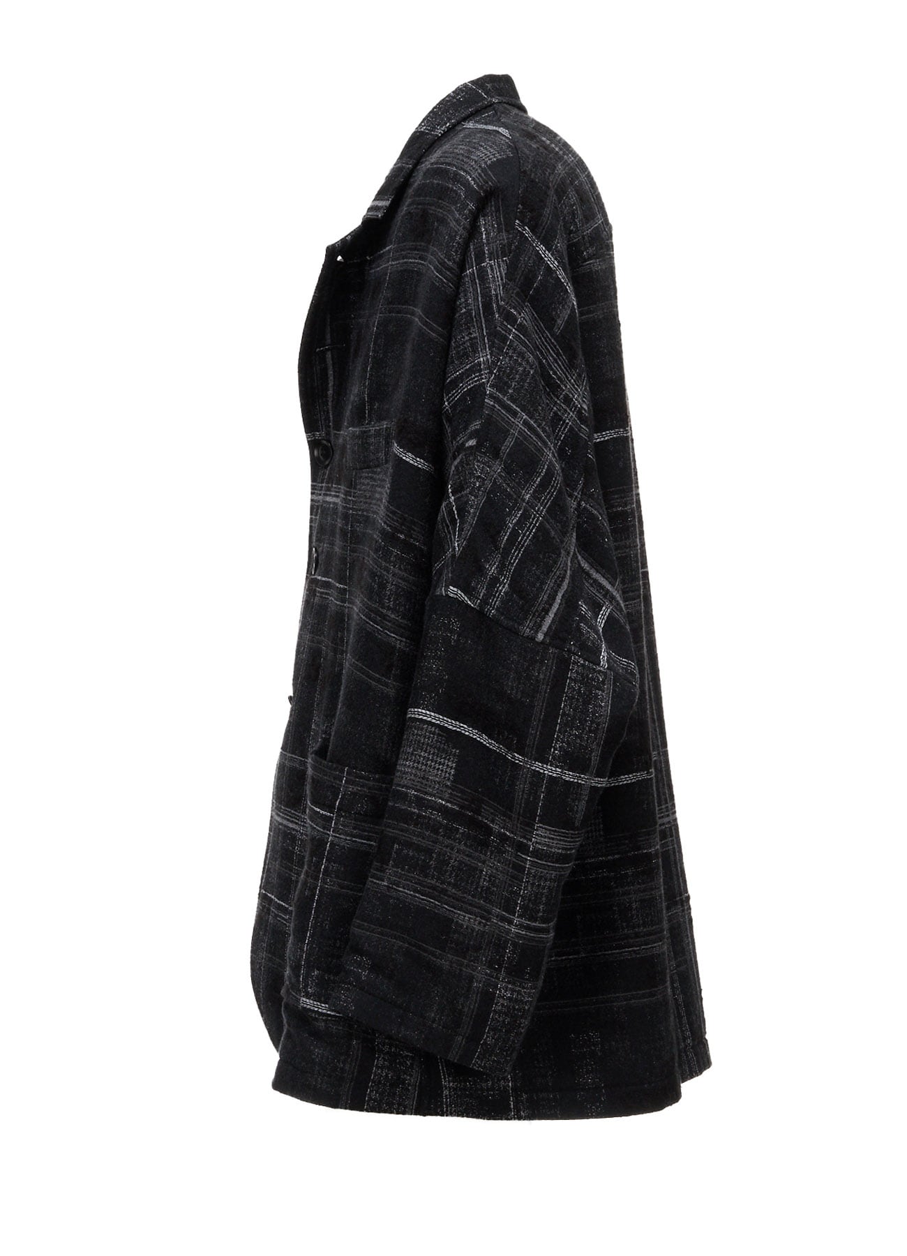 CHECK JACQUARD RAGLAN JACKET