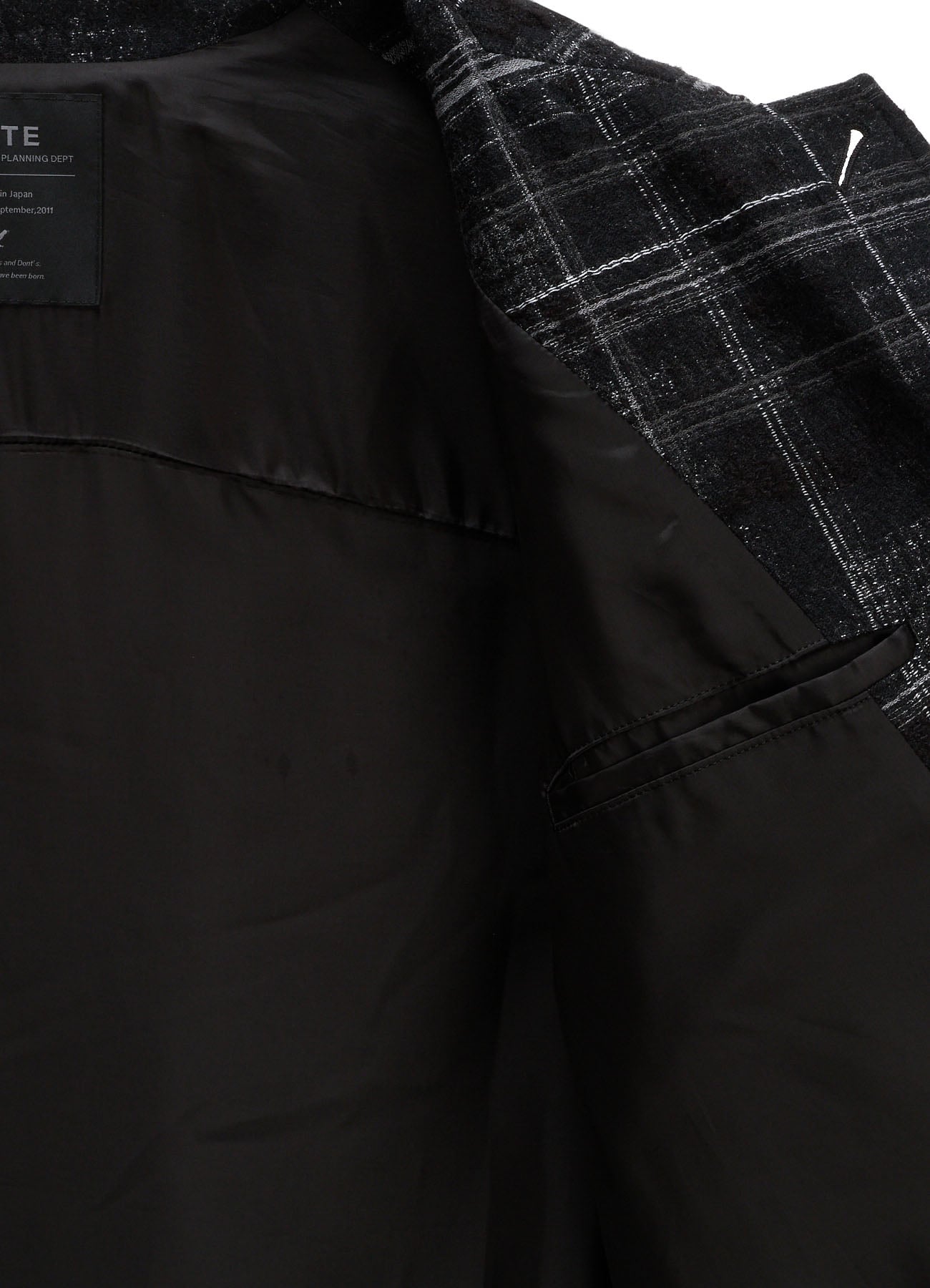 CHECK JACQUARD RAGLAN JACKET